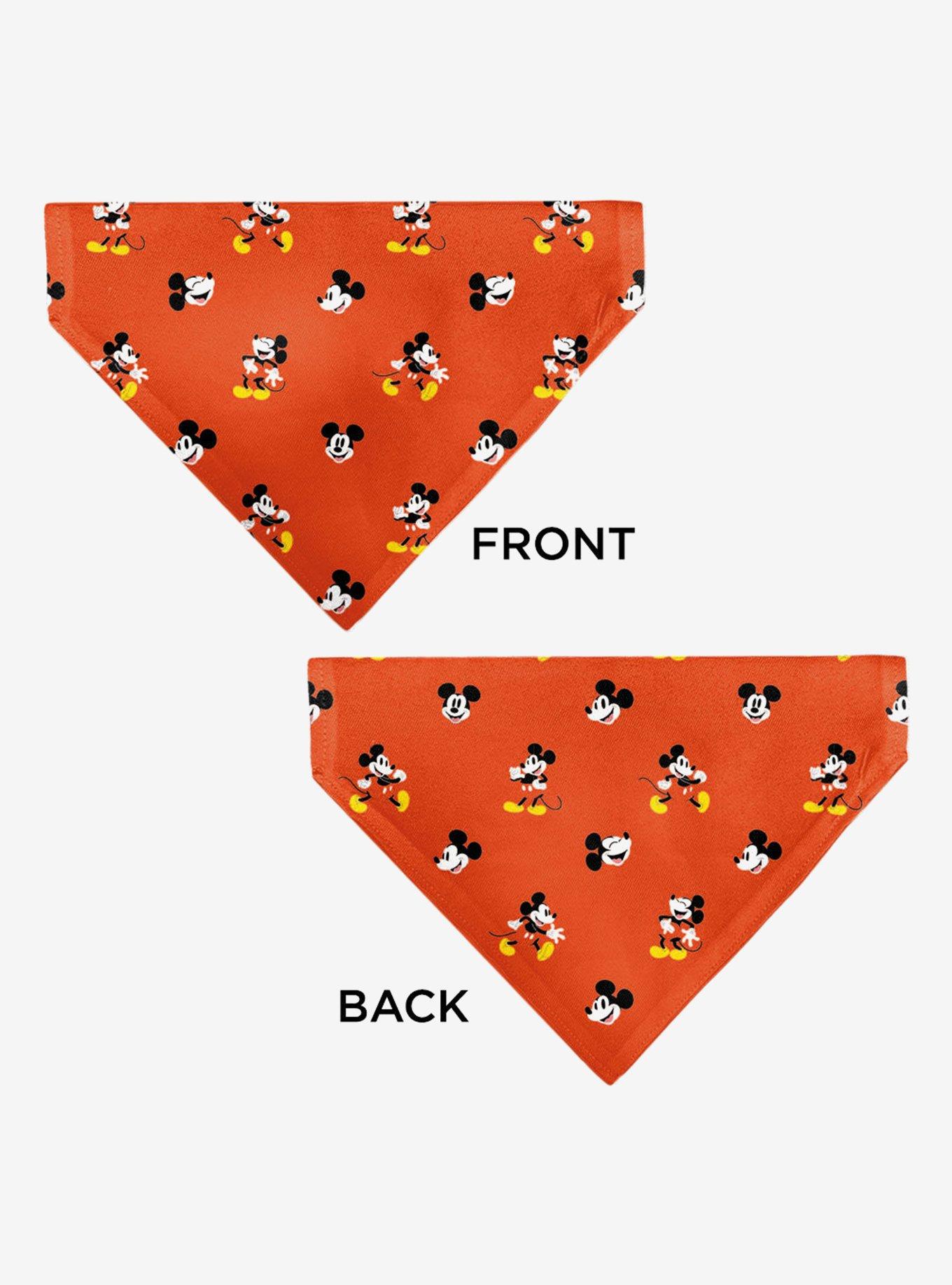 Disney Mickey Mouse Poses and Expressions Scattered Slip On Collar Pet Bandana - Bandana Only