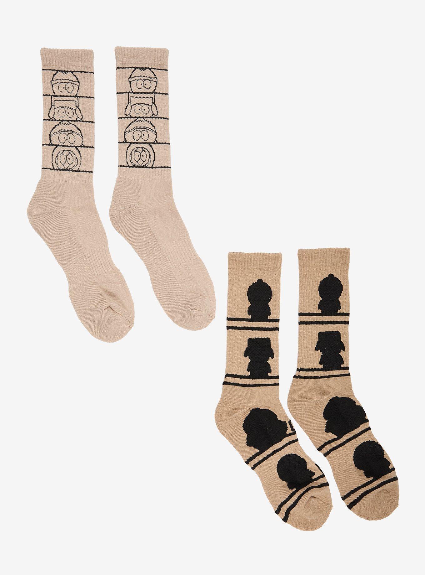 South Park Stacked Character Name Crew Socks 2 Pair, , alternate - view 2