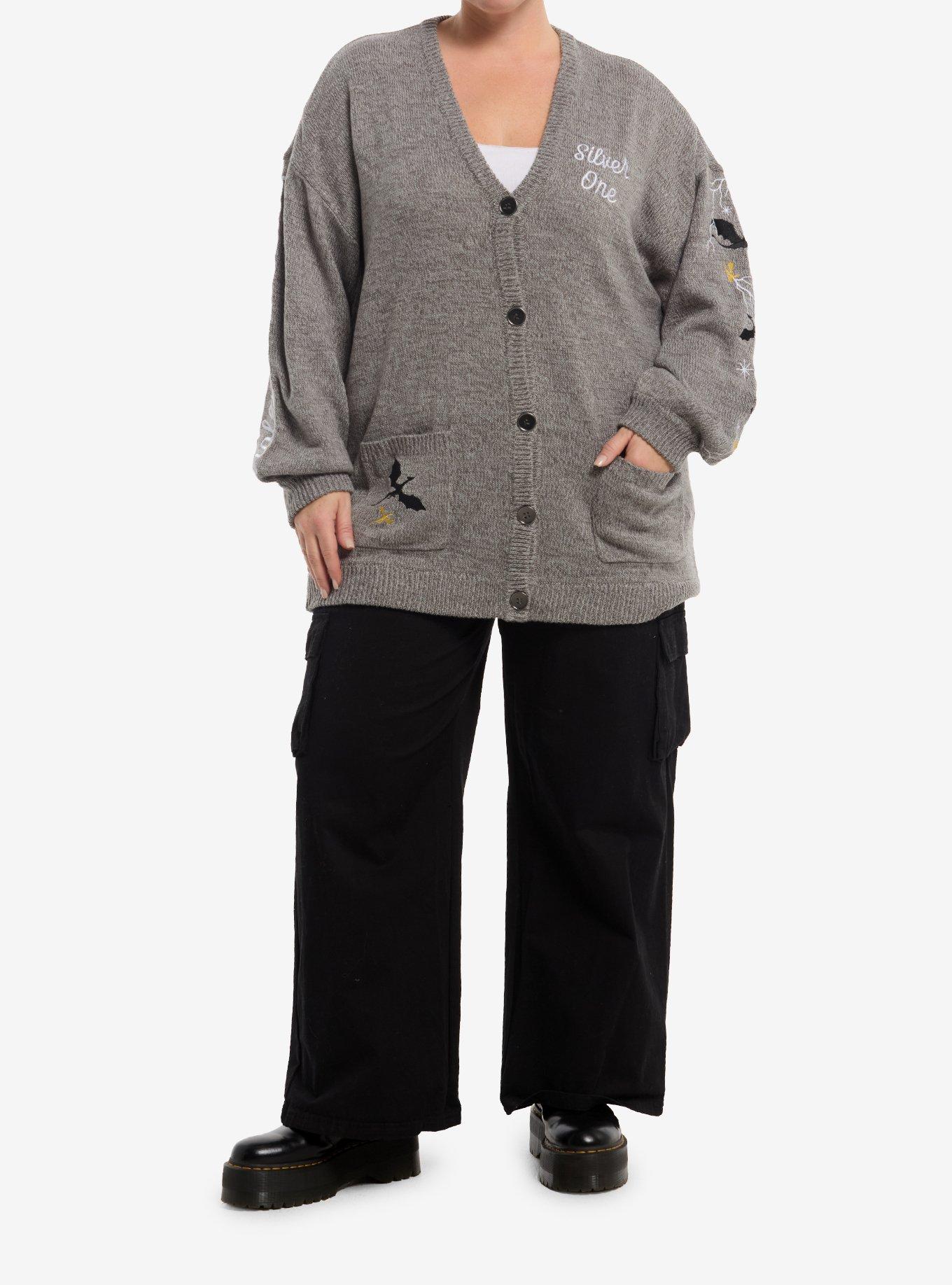 Fourth Wing Violet Dragons Girls Cardigan Plus Size, MULTI, alternate - view 3