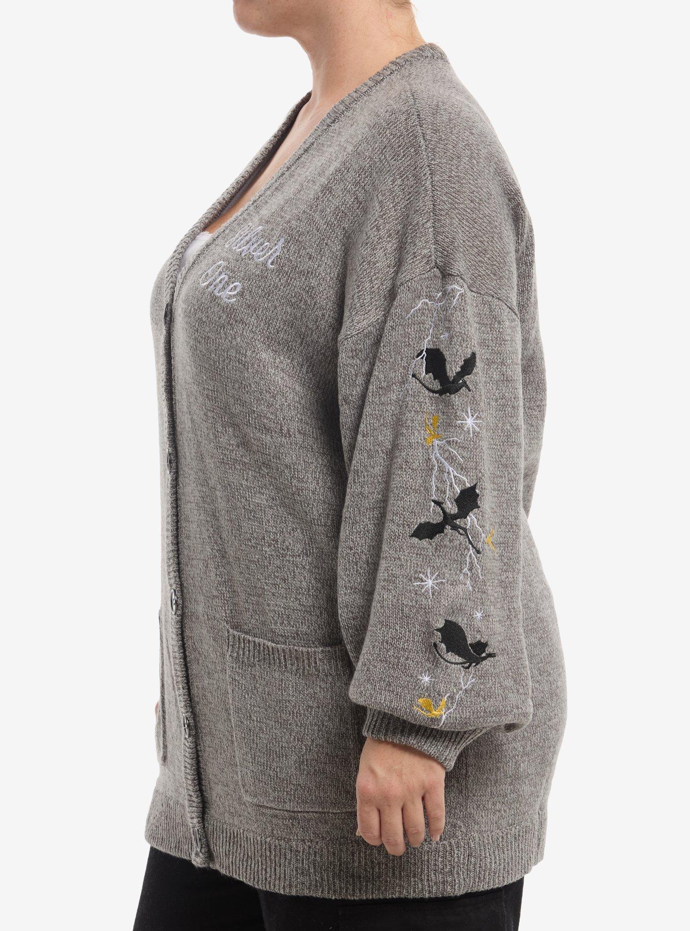 Fourth Wing Violet Dragons Girls Cardigan Plus Size, MULTI, alternate - view 5
