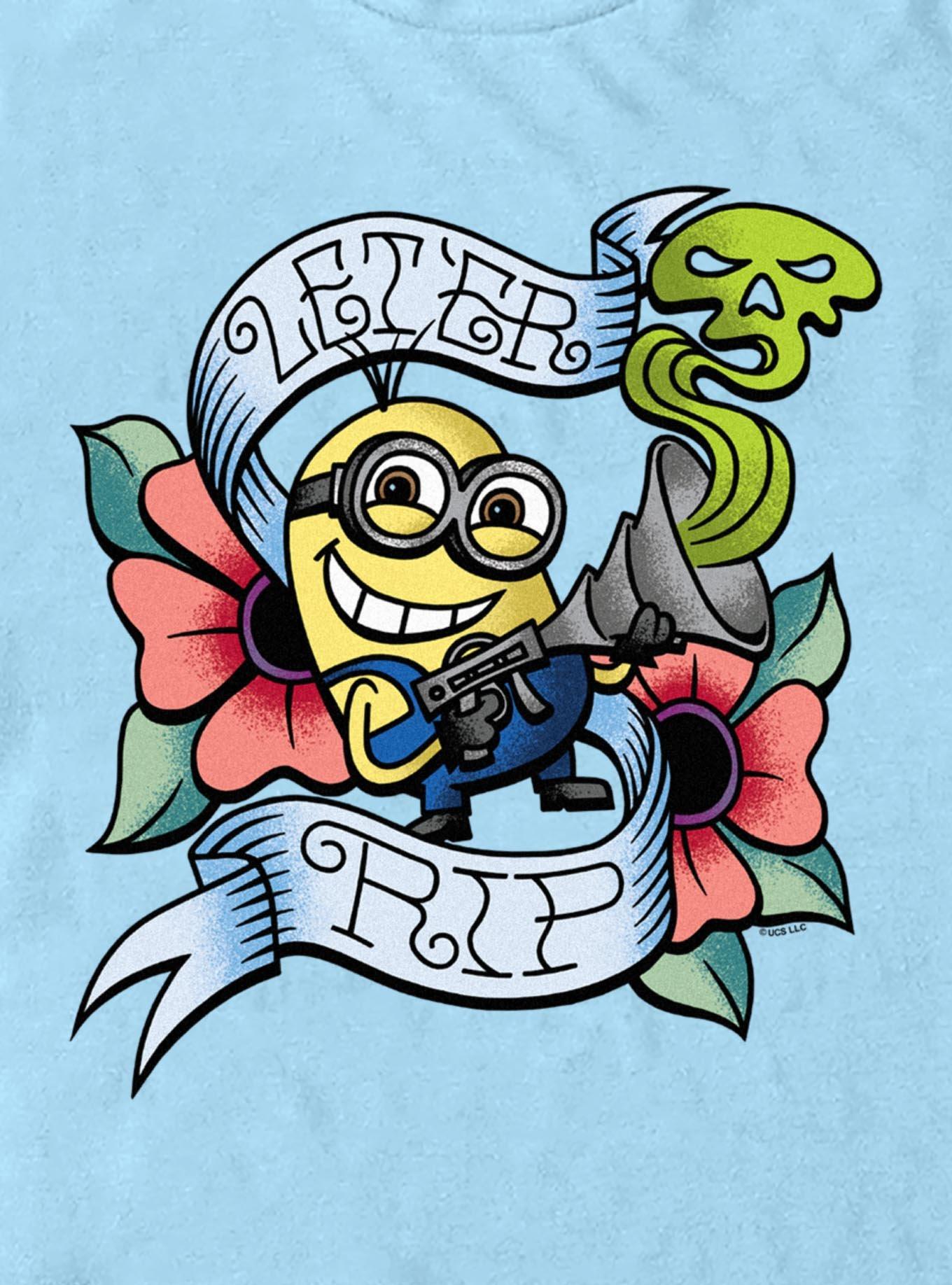 Minions Let'er Rip Tattoo StyleT-Shirt, , hi-res