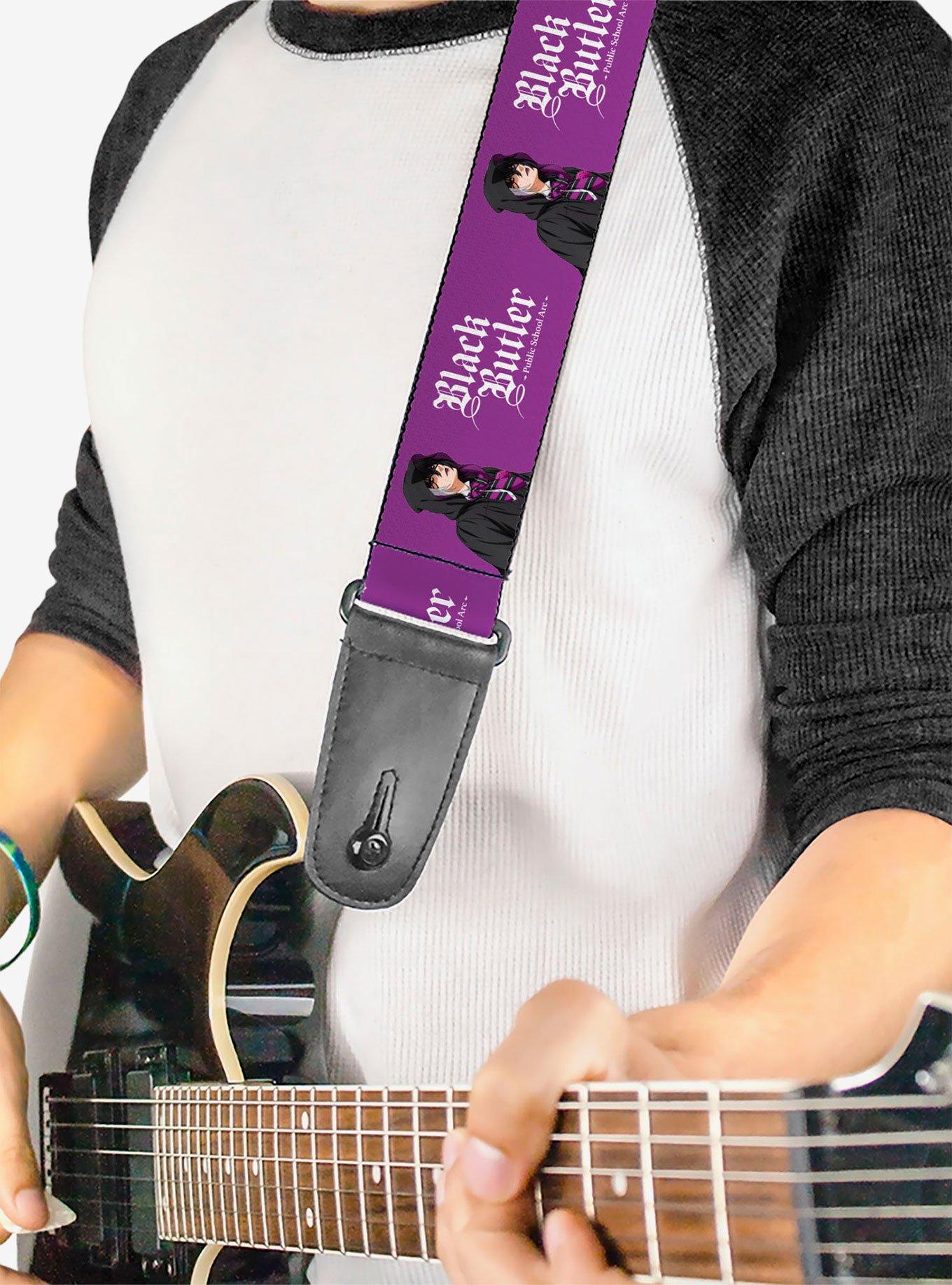 Black Butler Violet Gregory Pose and Title Guitar Strap, , hi-res