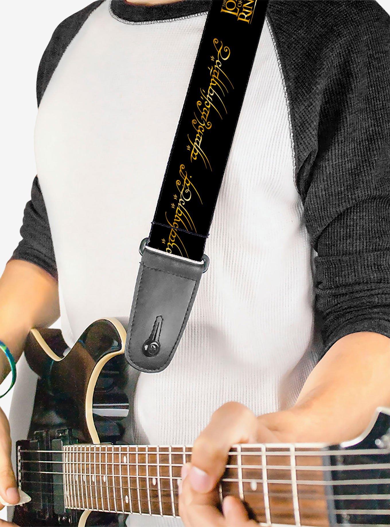 The Lord of the Rings One Ring Inscription Guitar Strap, , hi-res