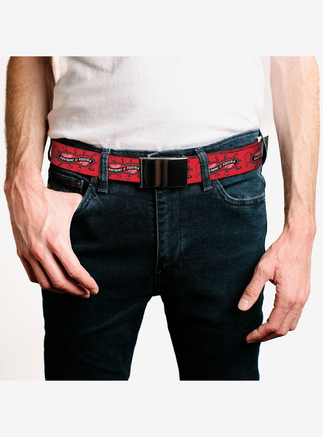 IT Welcome to Derry Anything Is Possible Charm Bracelet Red Clamp Buckle Belt, , hi-res