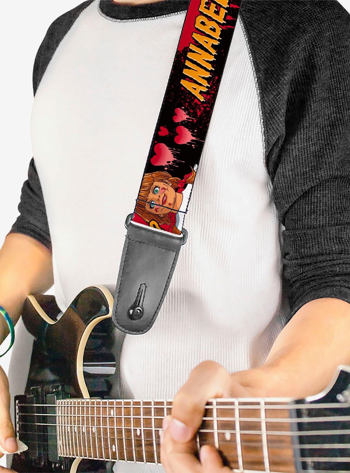 Annabelle Miss Me Doll Face Pose Guitar Strap, , hi-res