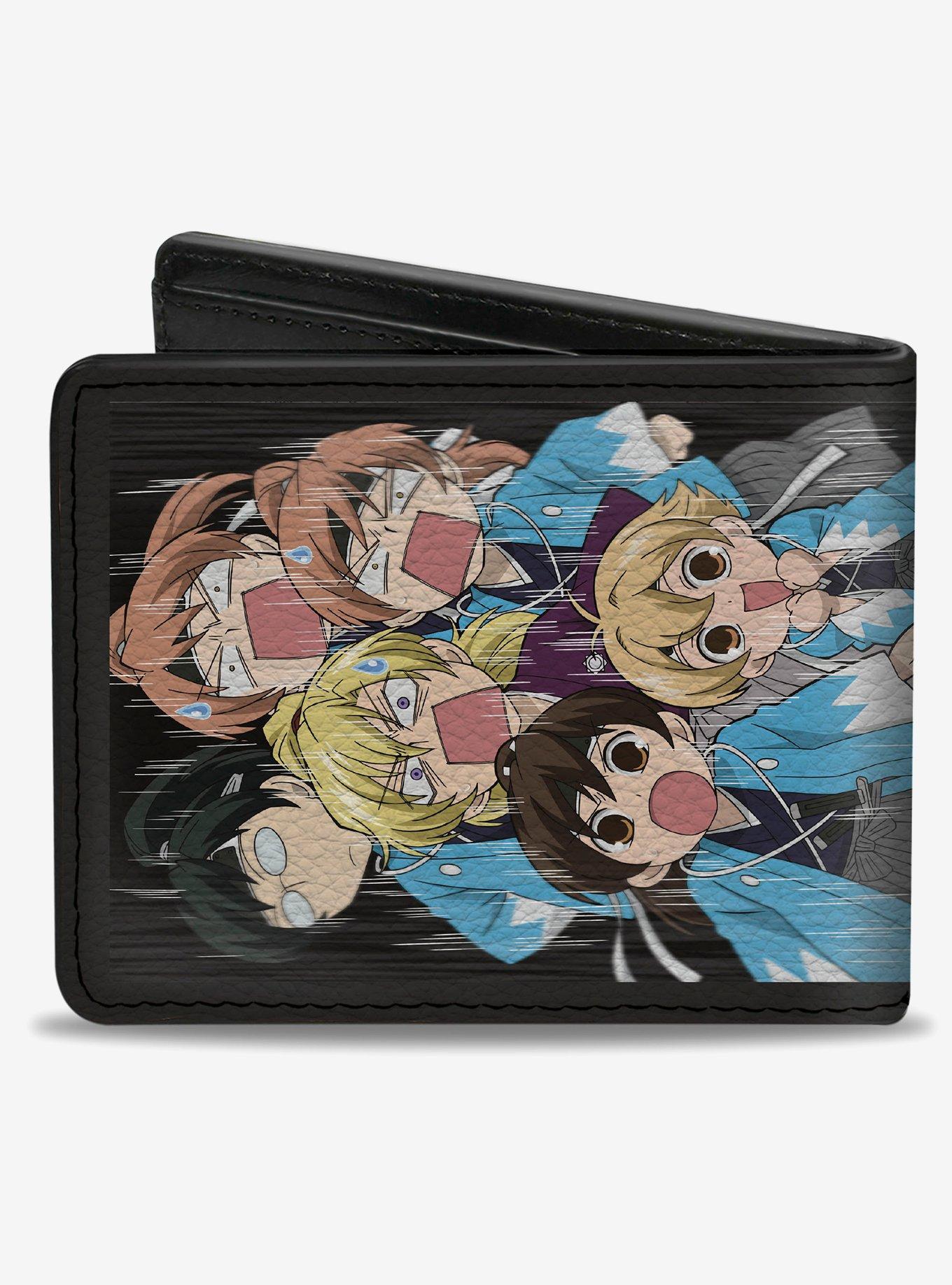 Ouran High School Host Club Chibi Character Group Pose Bifold Wallet, , hi-res