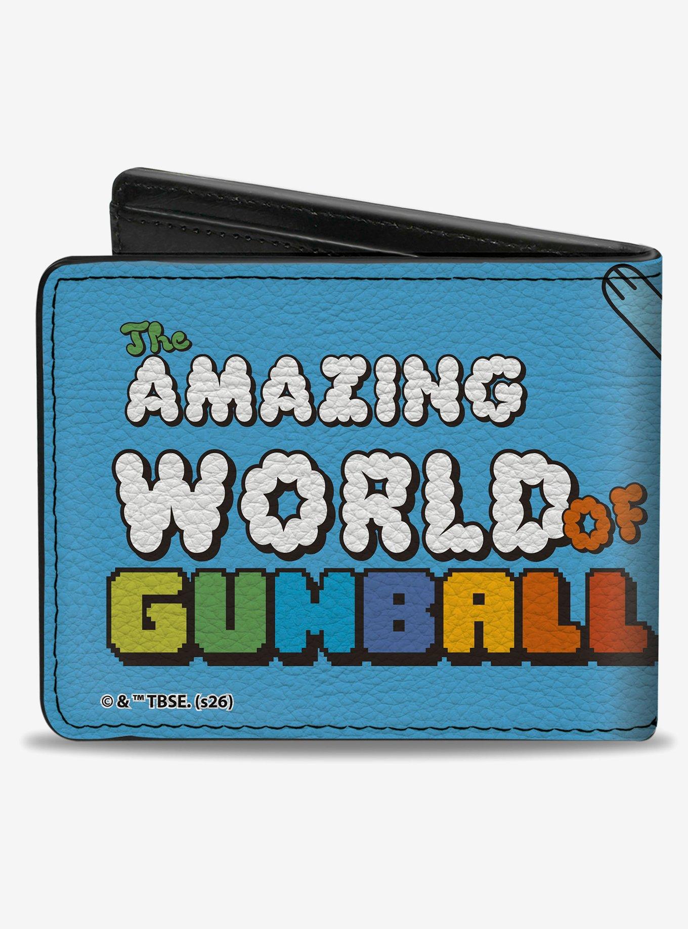 The Amazing World of Gumball Logo and Pose with Darwin Bifold Wallet, , hi-res