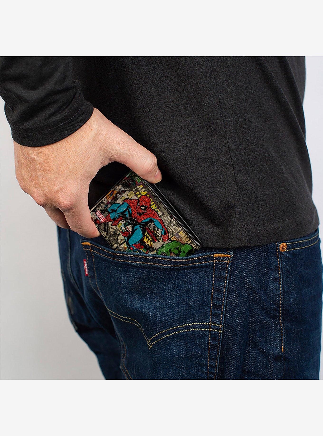 Marvel Comics Retro Avengers Group Pose with Comics Bifold Wallet, , alternate - view 5