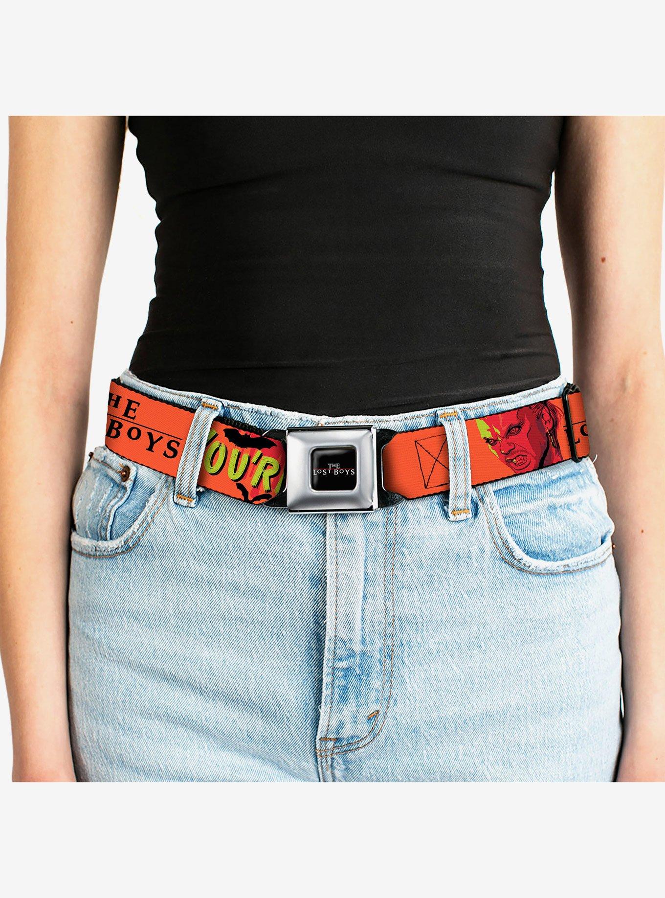 The Lost Boys You're Just My Blood Type David Pose Seatbelt Buckle Belt, ORANGE, alternate - view 5