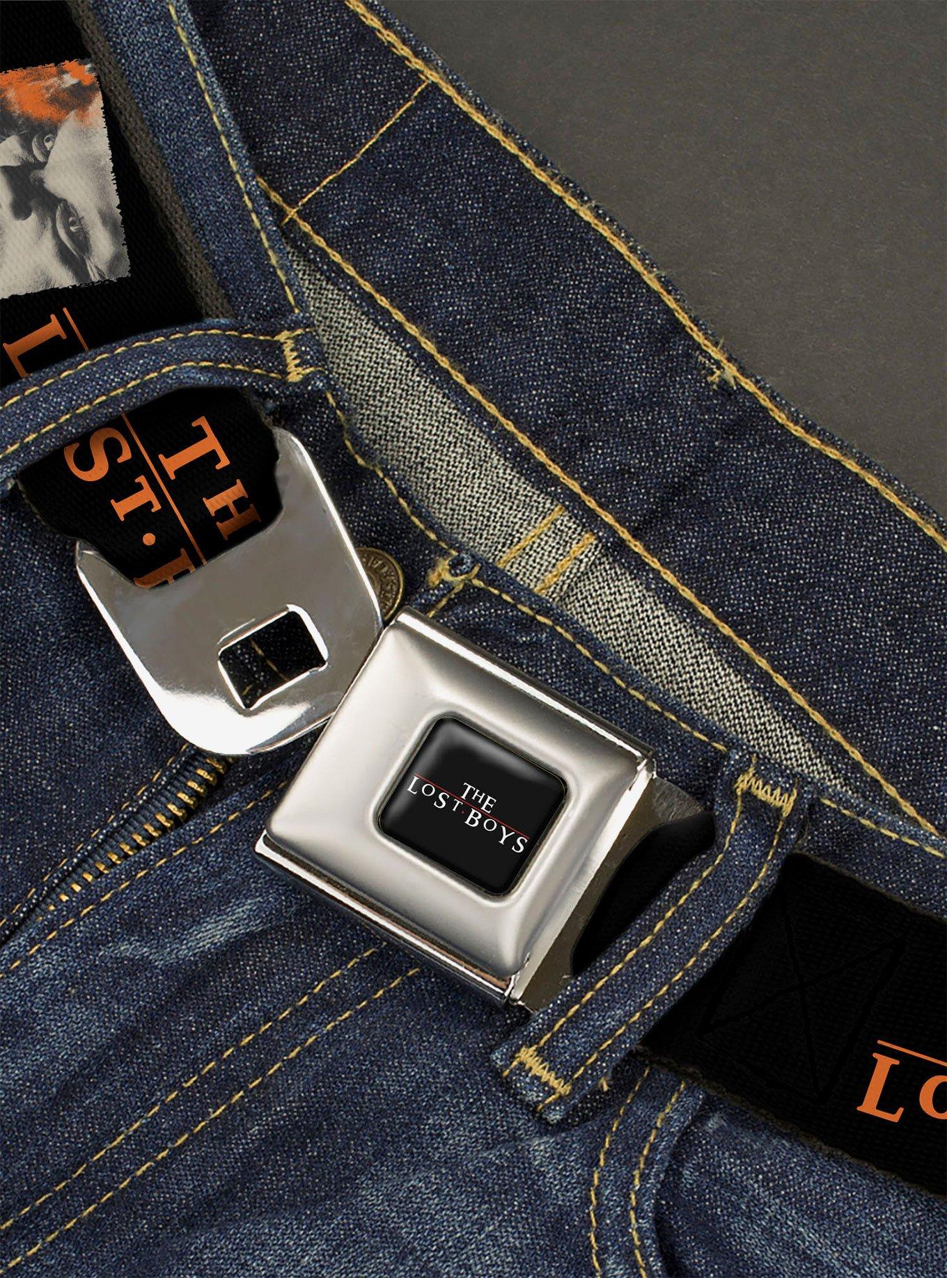 The Lost Boys David Pose Stacked and Title Logo Seatbelt Buckle Belt, , hi-res