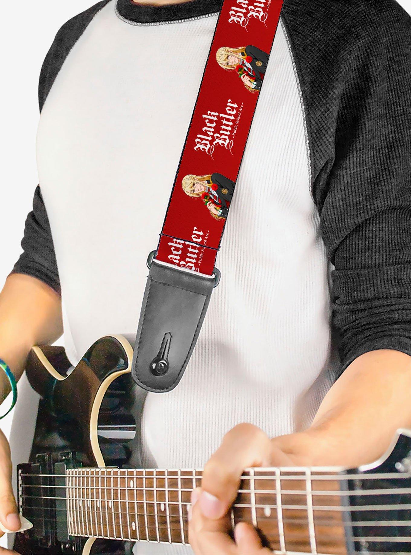 Black Butler Edgar Redmond Pose and Title Guitar Strap, , hi-res