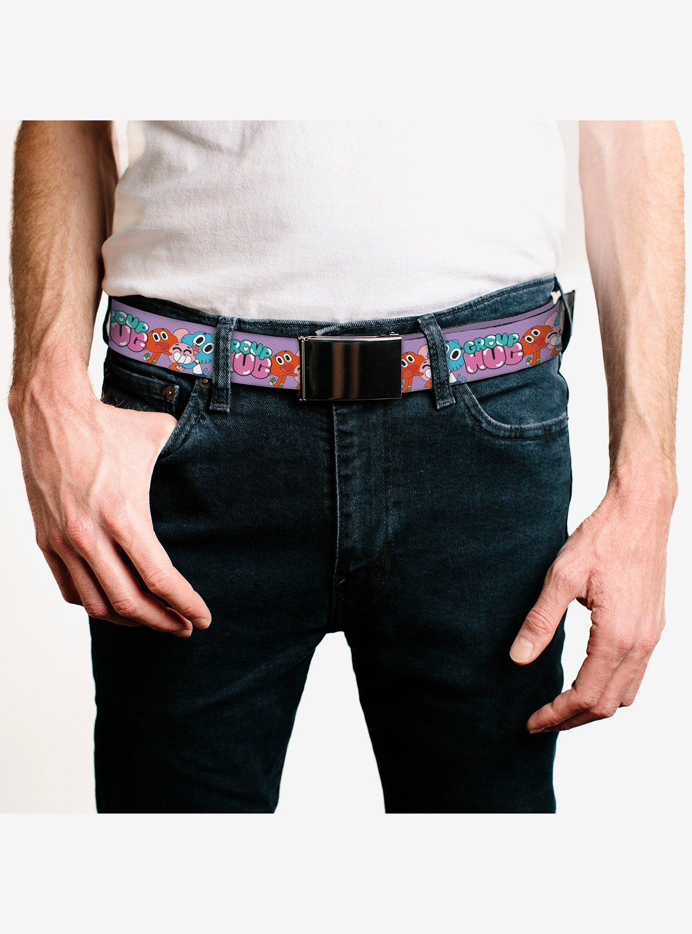 The Amazing World of Gumball Group Hug Characters Pose Clamp Buckle Belt, , hi-res