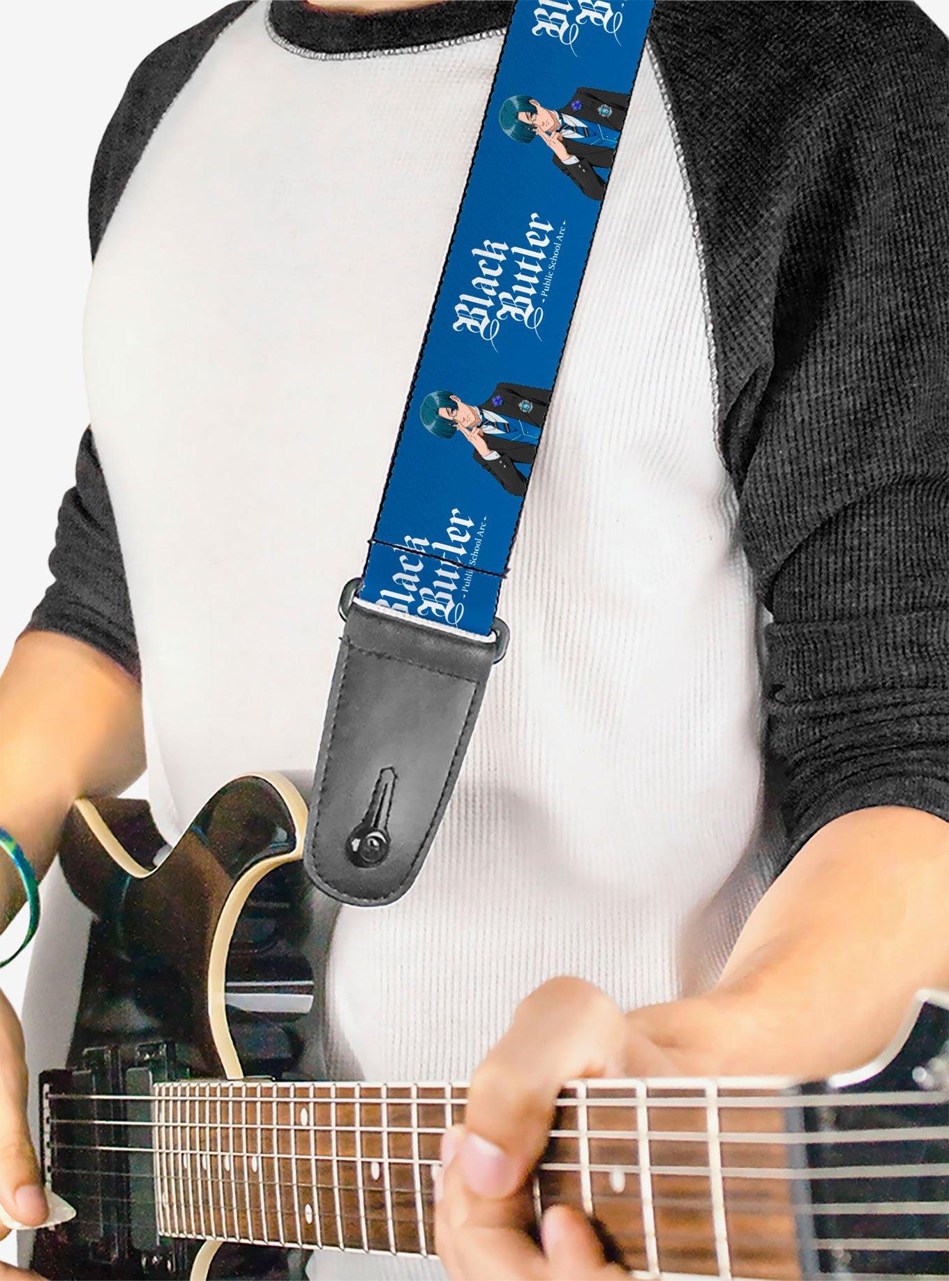 Black Butler Lawrence Bluewer Pose and Title Guitar Strap, , hi-res
