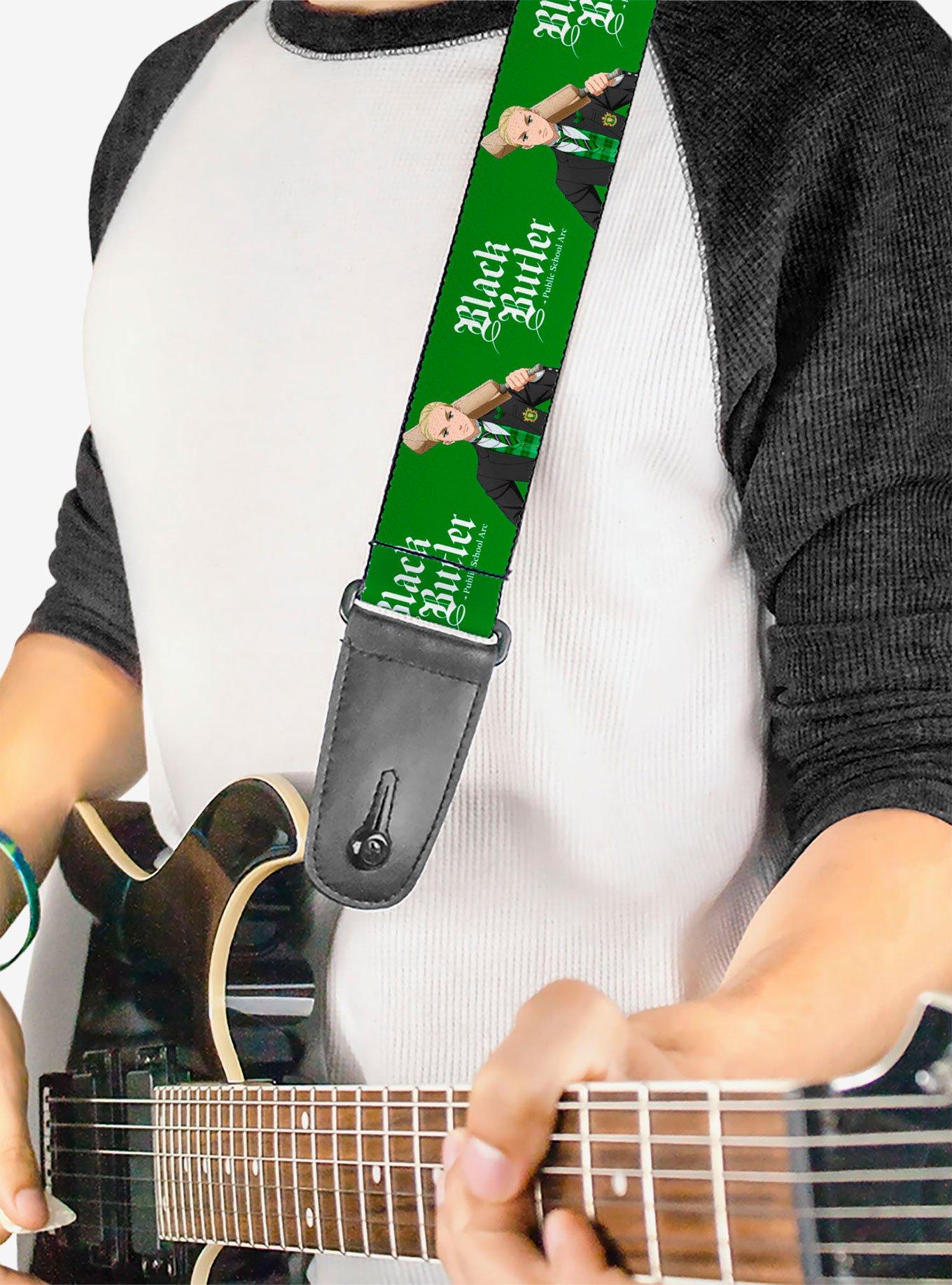 Black Butler Herman Greenhill Pose and Title Guitar Strap, , hi-res