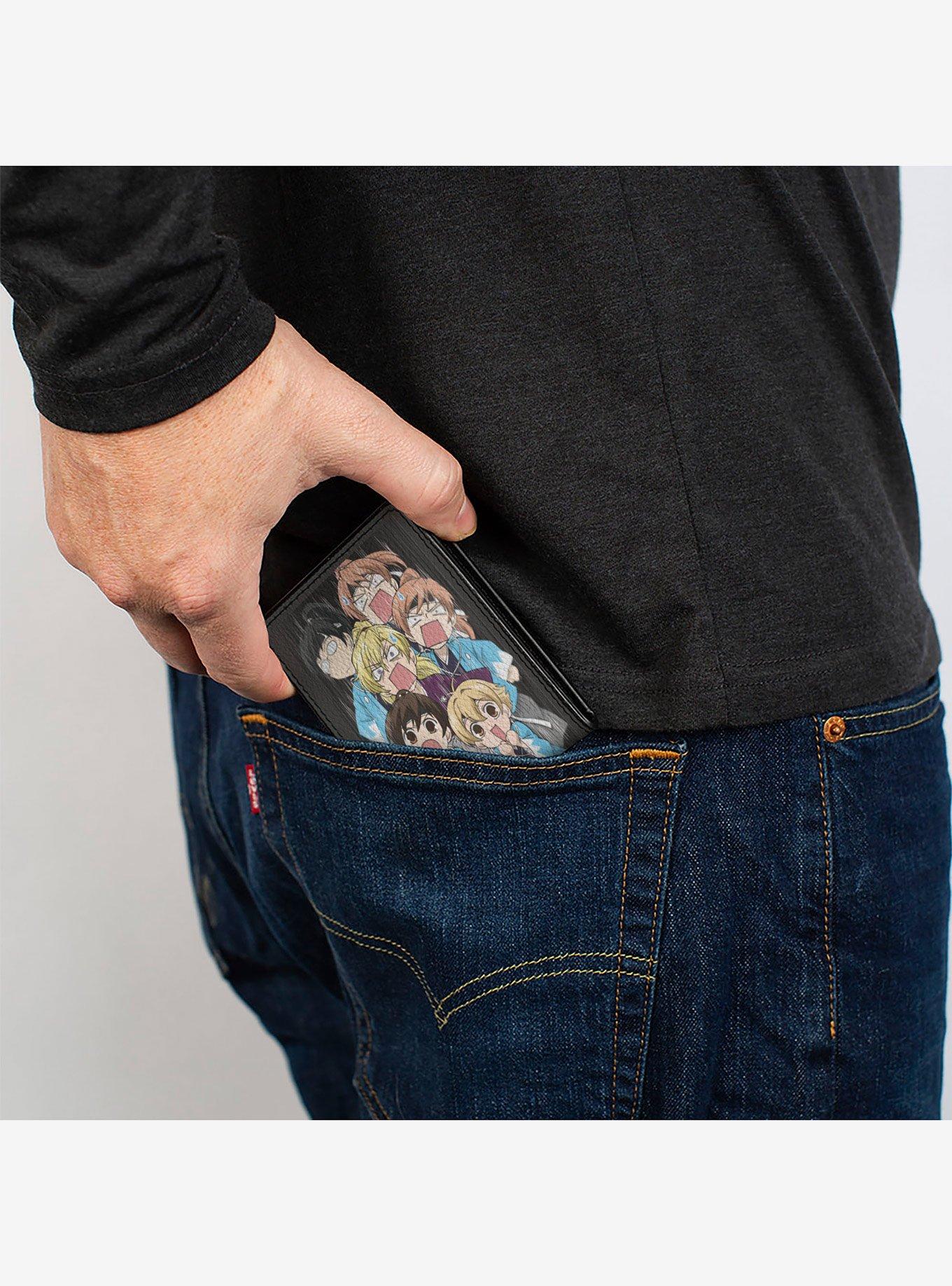 Ouran High School Host Club Chibi Character Group Pose Bifold Wallet, , alternate - view 5