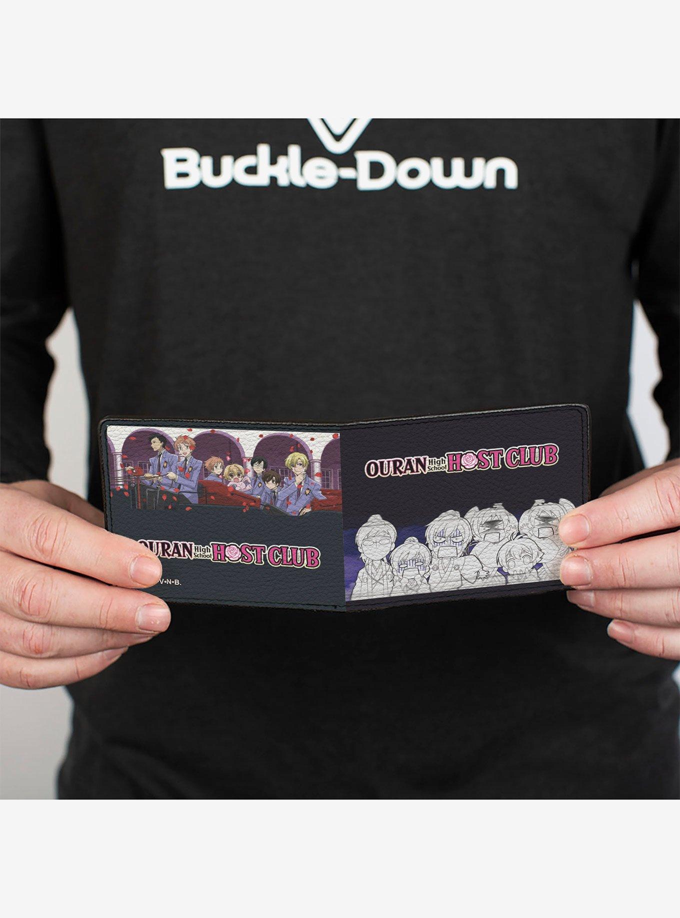Ouran High School Host Club Character Group Poses Black Bifold Wallet, , alternate - view 4
