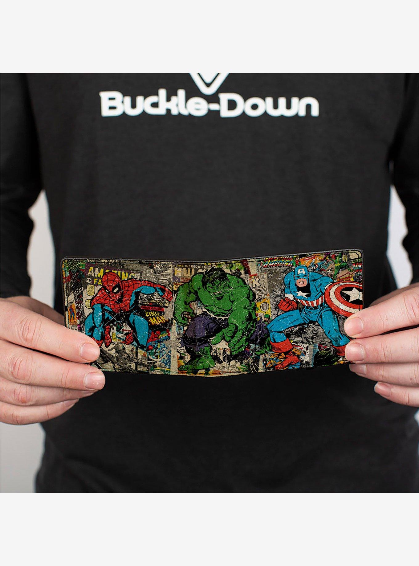 Marvel Comics Retro Avengers Group Pose with Comics Bifold Wallet, , alternate - view 4
