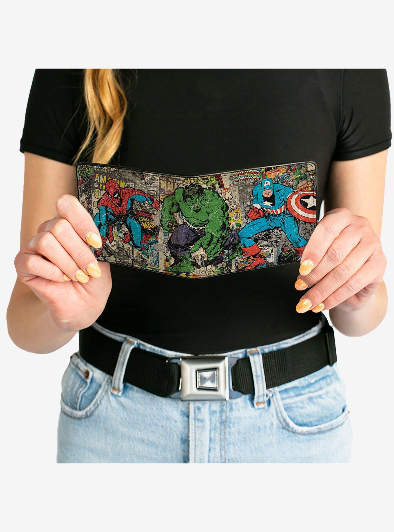 Marvel Comics Retro Avengers Group Pose with Comics Bifold Wallet, , alternate - view 6
