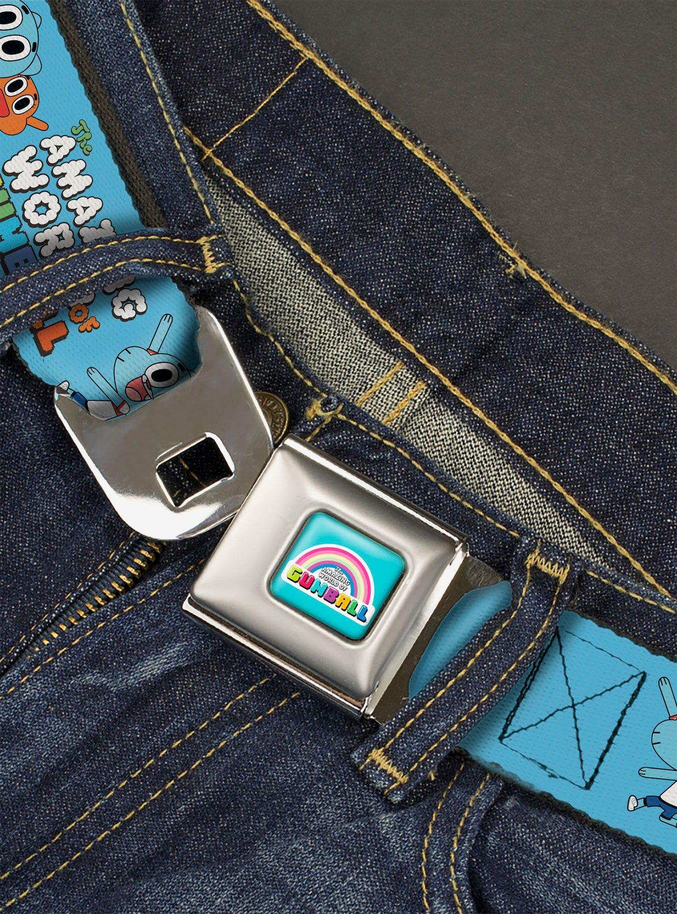 The Amazing World of Gumball Logo and Pose with Darwin Seatbelt Buckle Belt, MULTI, alternate - view 2