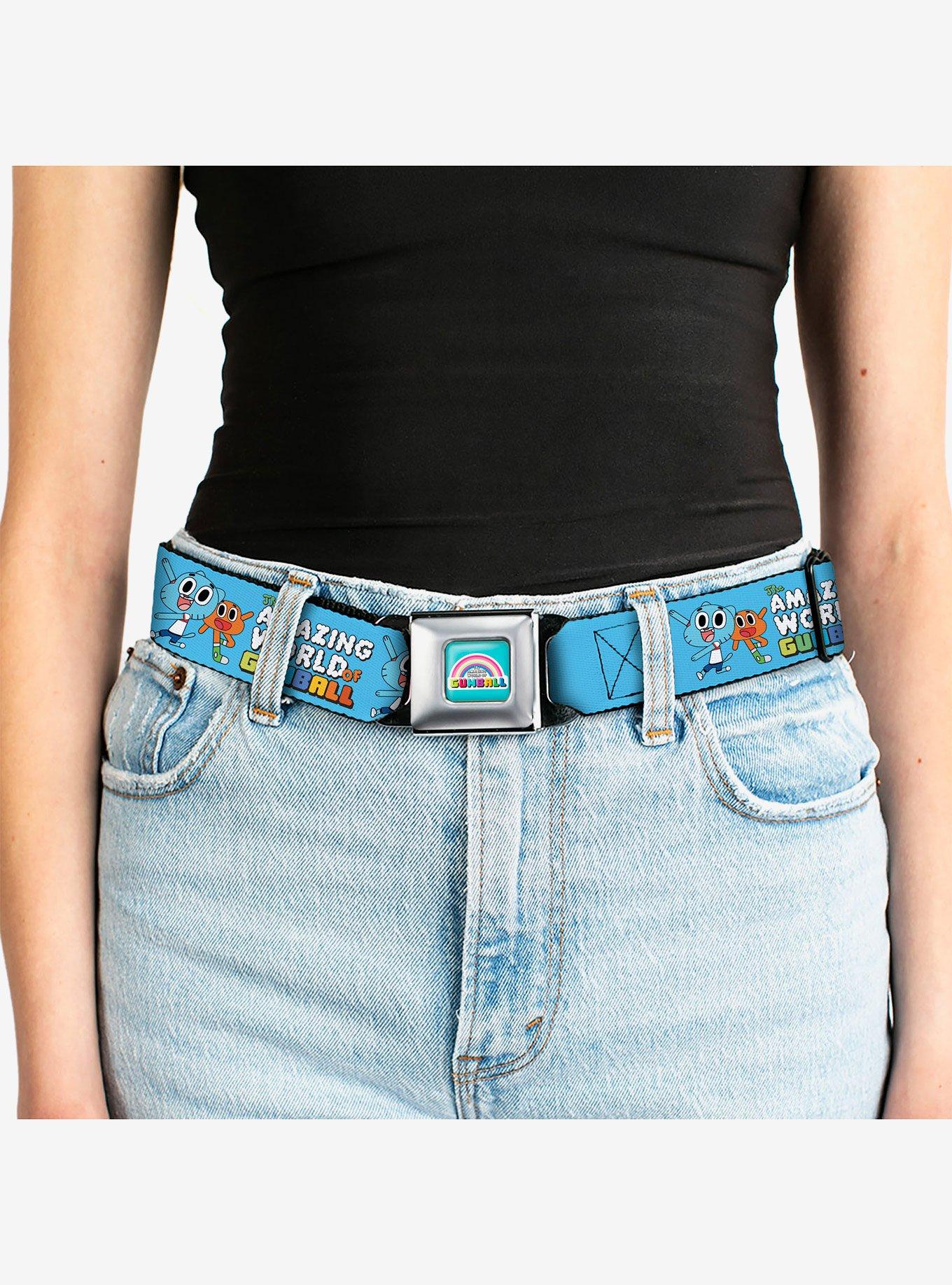 The Amazing World of Gumball Logo and Pose with Darwin Seatbelt Buckle Belt, MULTI, alternate - view 5