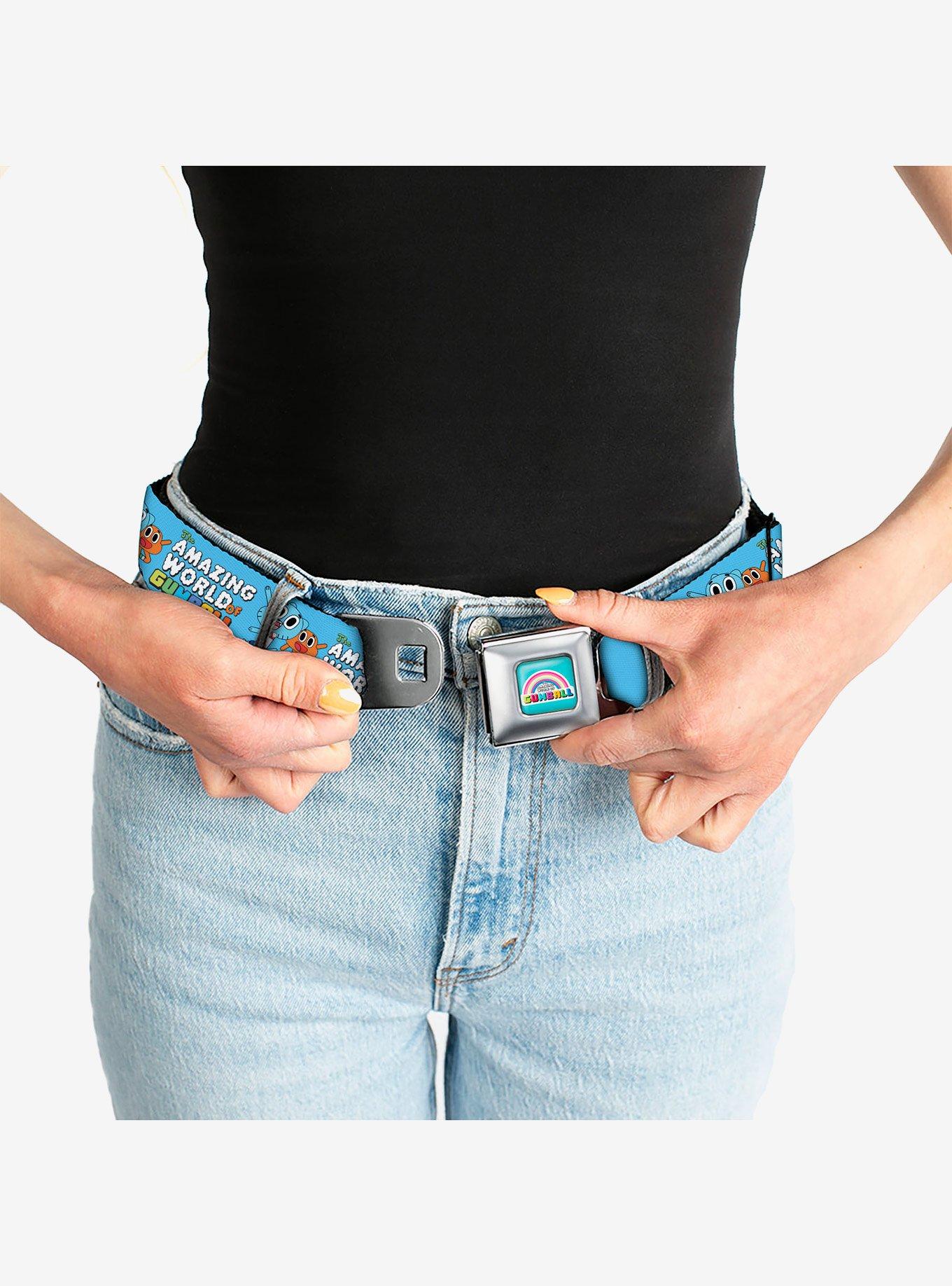 The Amazing World of Gumball Logo and Pose with Darwin Seatbelt Buckle Belt, MULTI, alternate - view 6