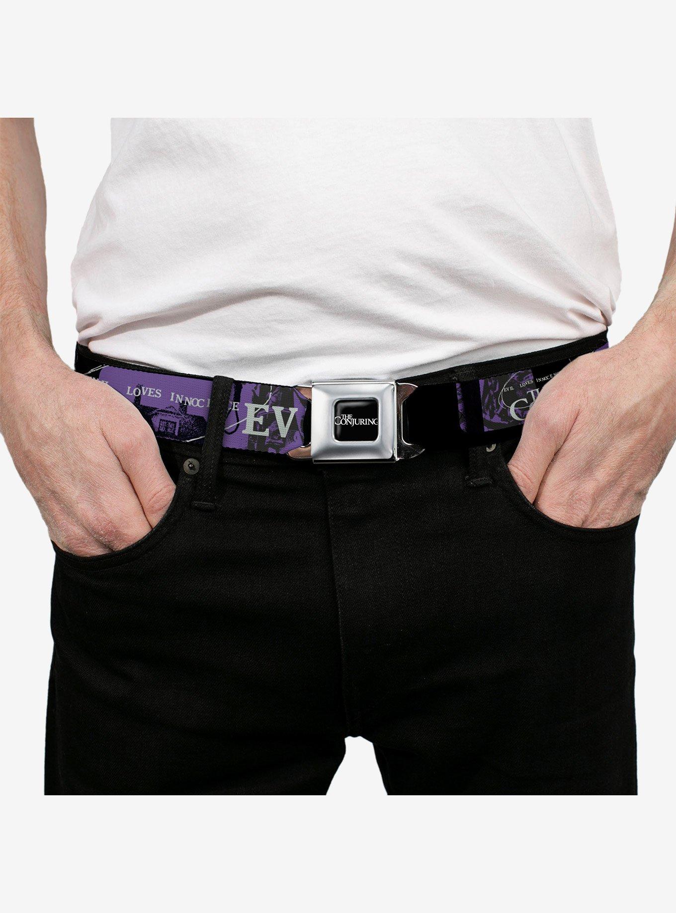 The Conjuring Evil Loves Innocence Seatbelt Buckle Belt, PURPLE, alternate - view 3
