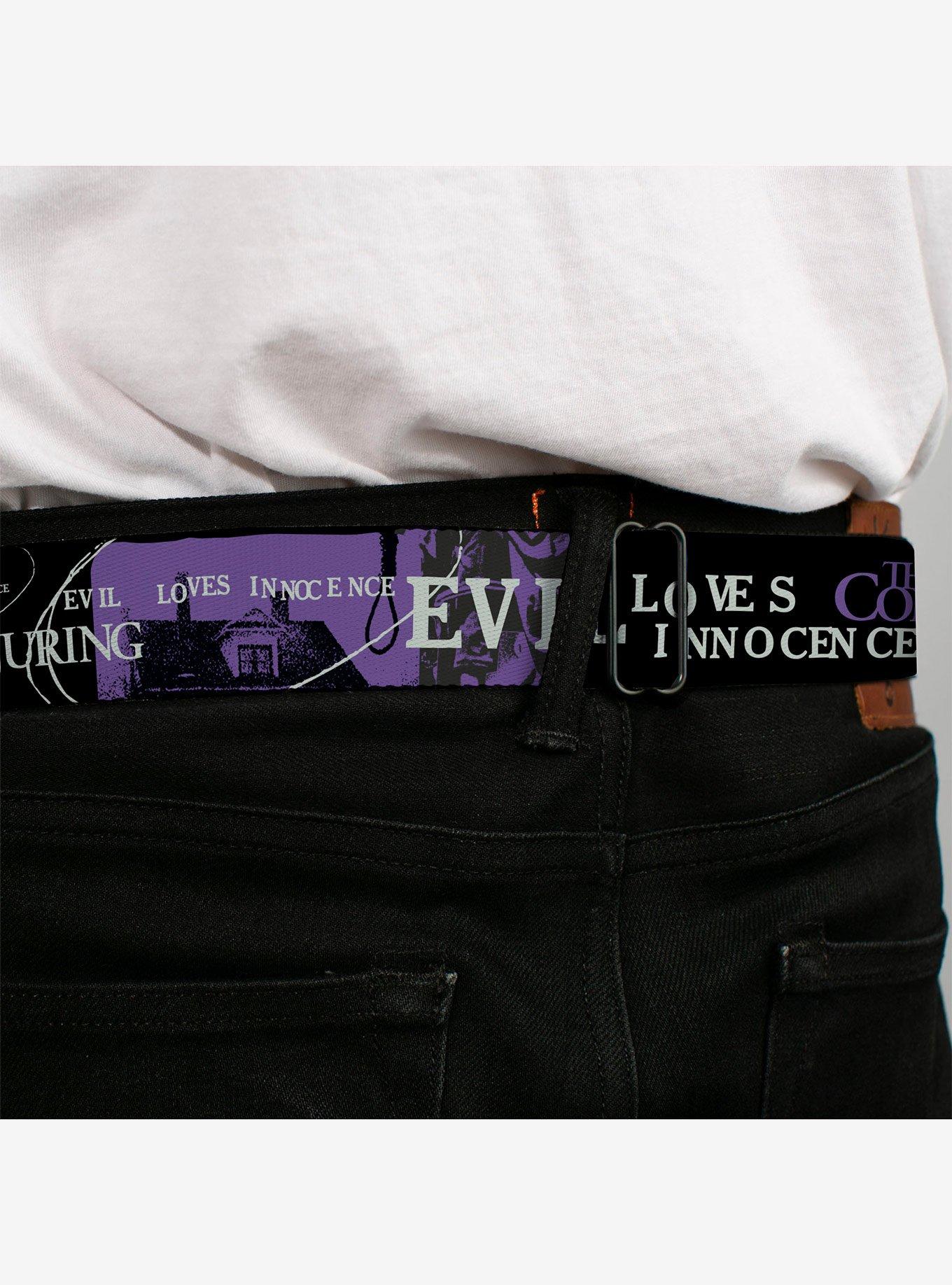 The Conjuring Evil Loves Innocence Seatbelt Buckle Belt, PURPLE, alternate - view 4