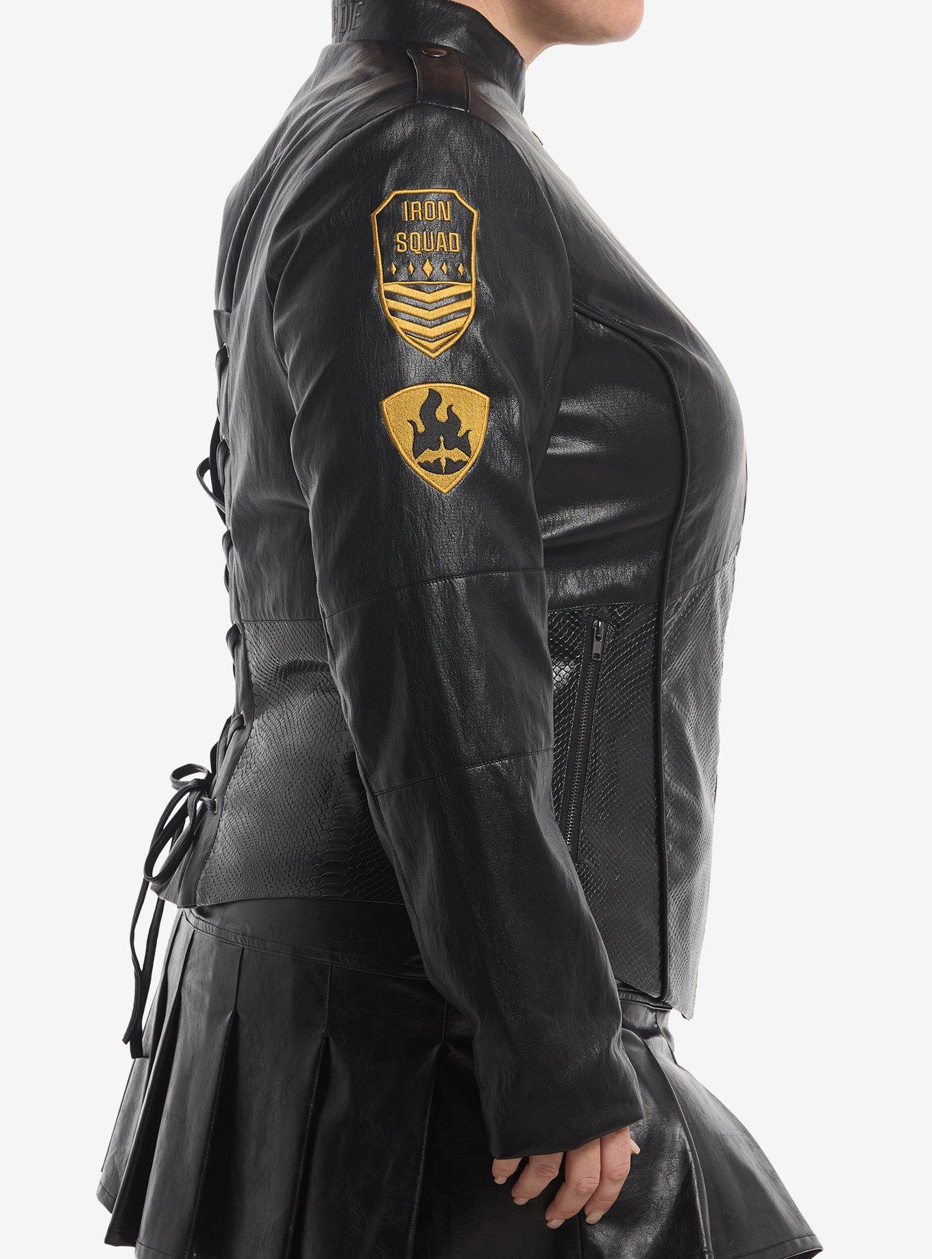 Fourth Wing Dragon Scale Plus Size Jacket, BLACK, alternate - view 4