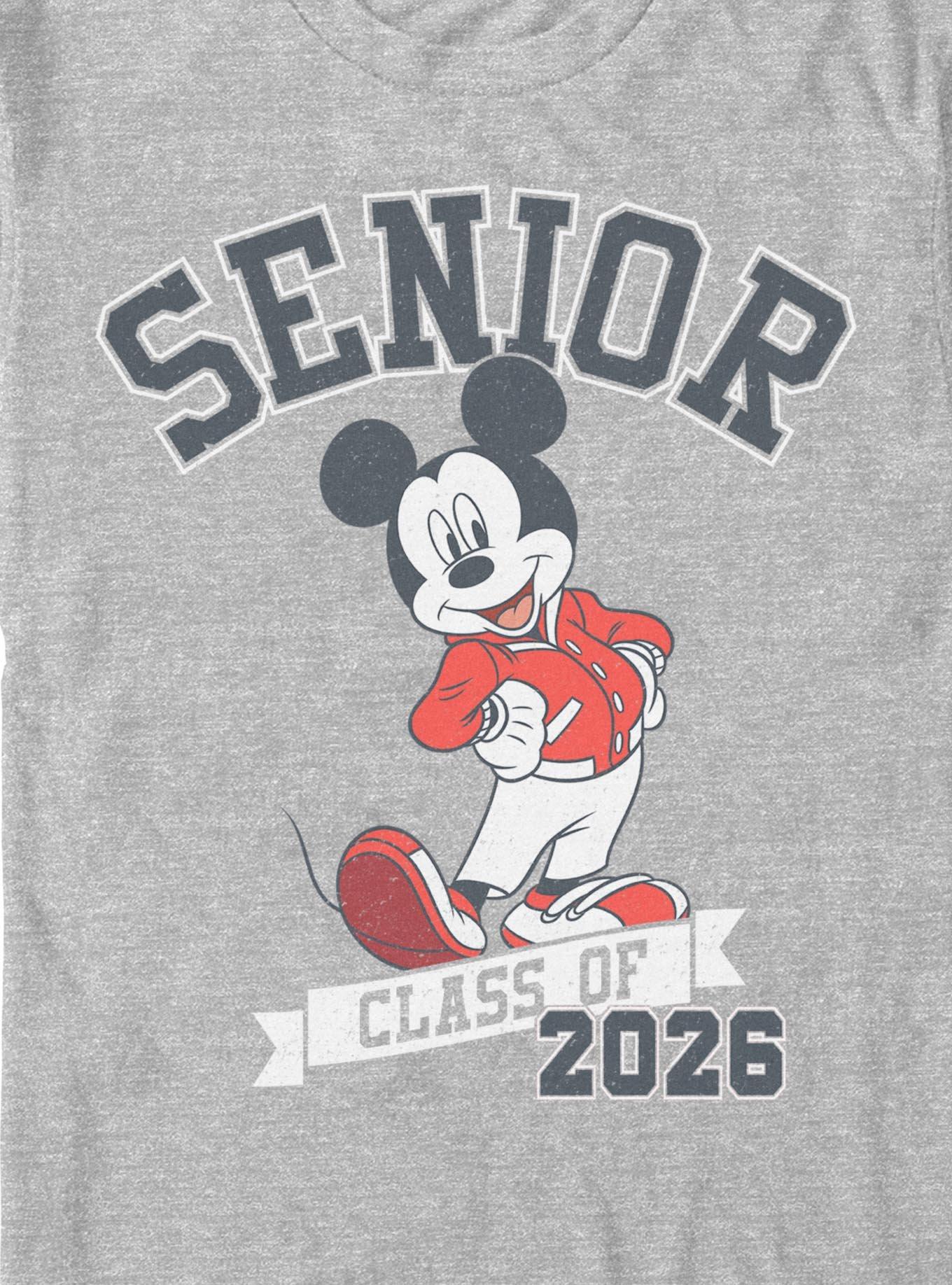 Disney Mickey Mouse Senior Class Of 2026 T-Shirt, SPORT GRAY, alternate