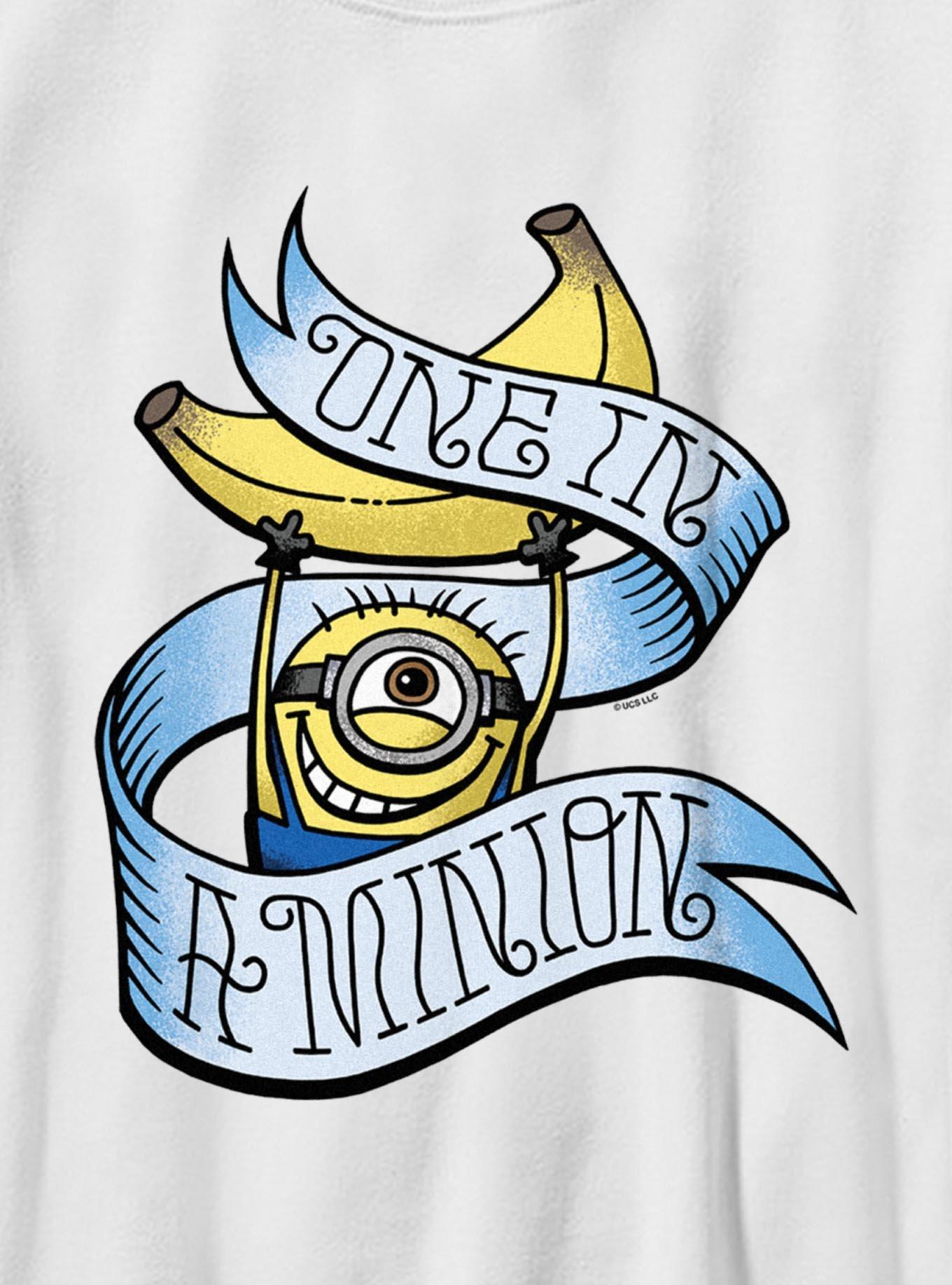 Minions One In A Minion Tattoo Style Youth T-Shirt, , hi-res