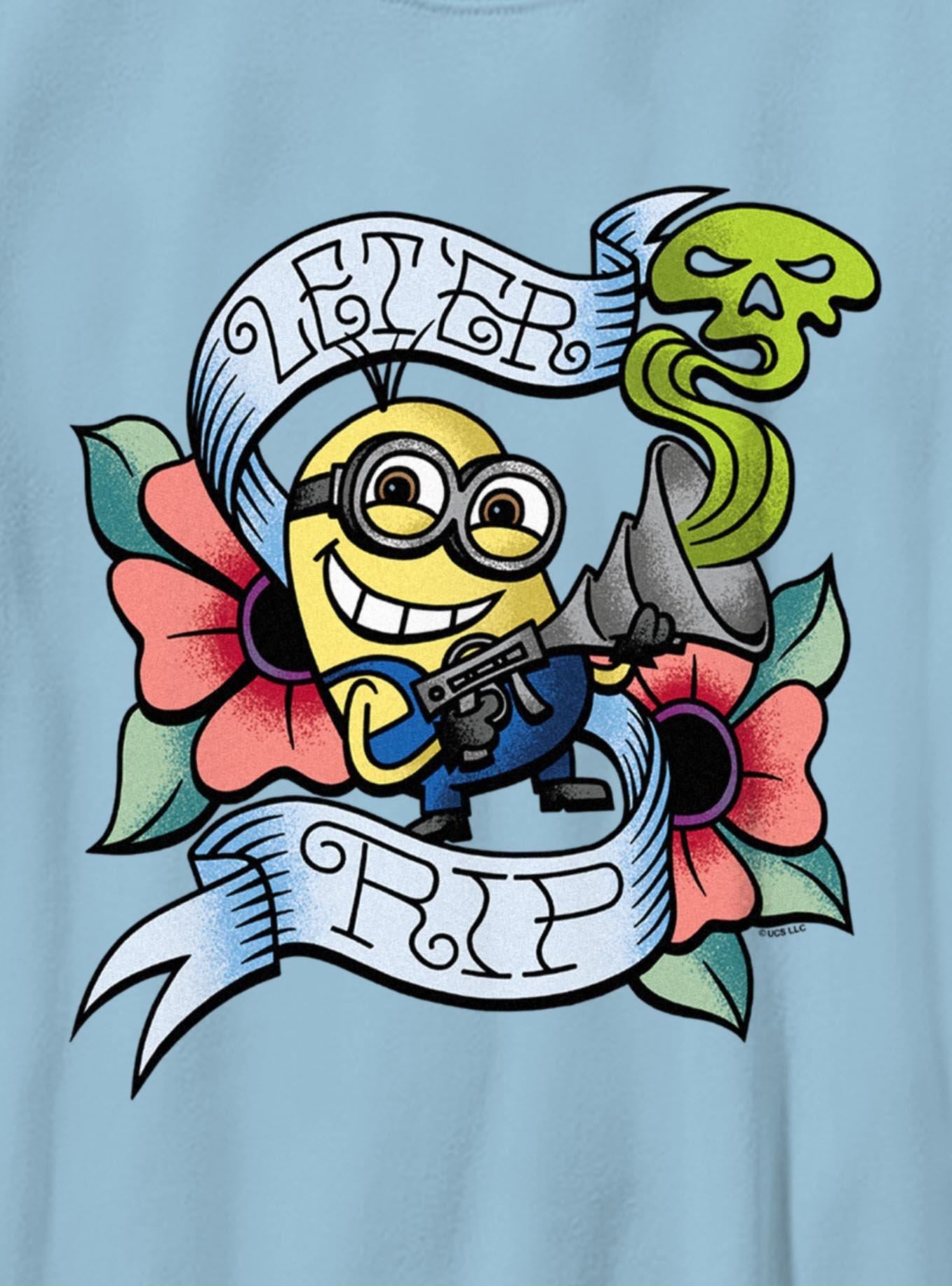 Minions Let'er Rip Tattoo StyleYouth T-Shirt, , hi-res