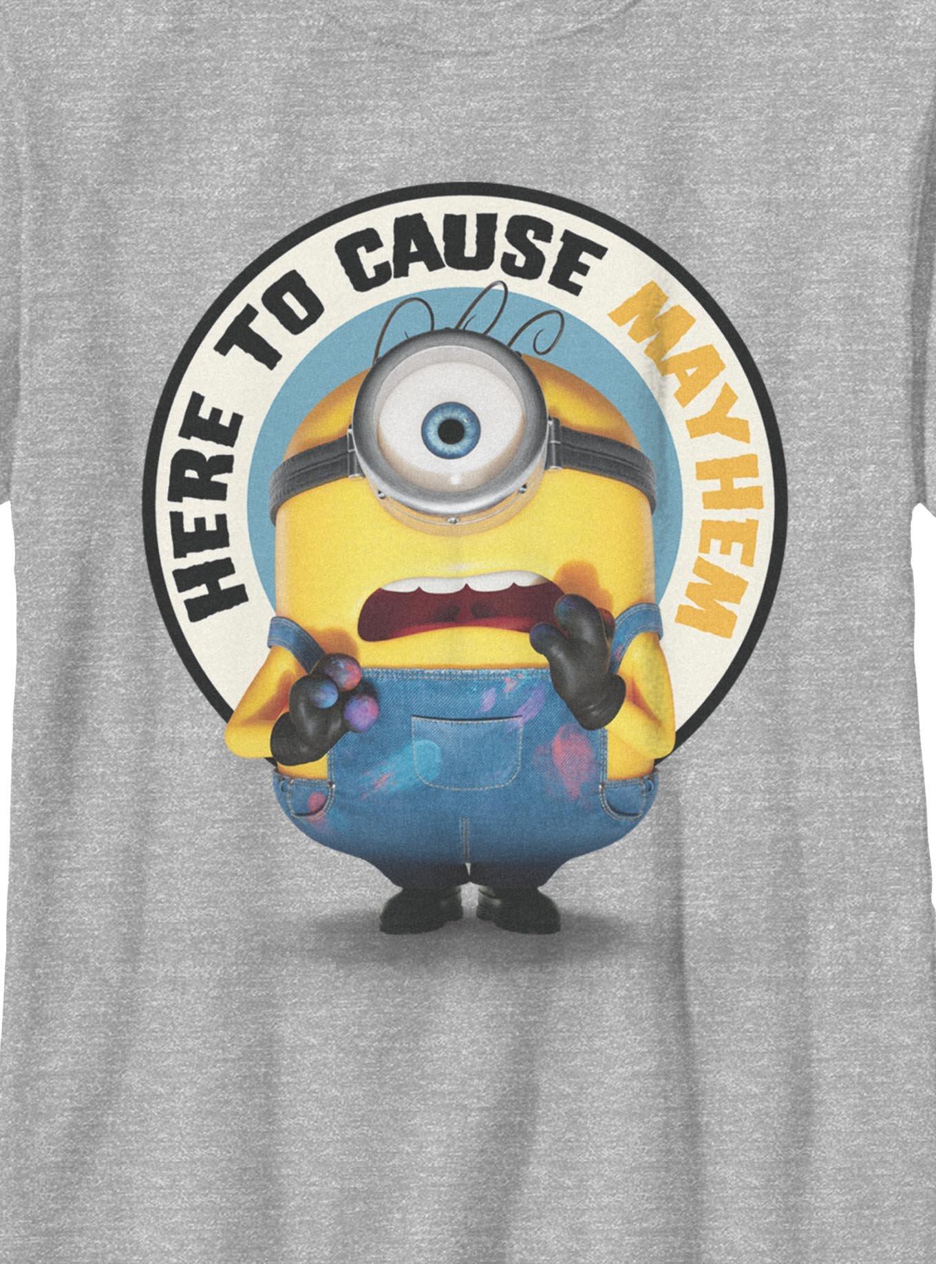 Minions Here To Cause Mayhem Youth T-Shirt