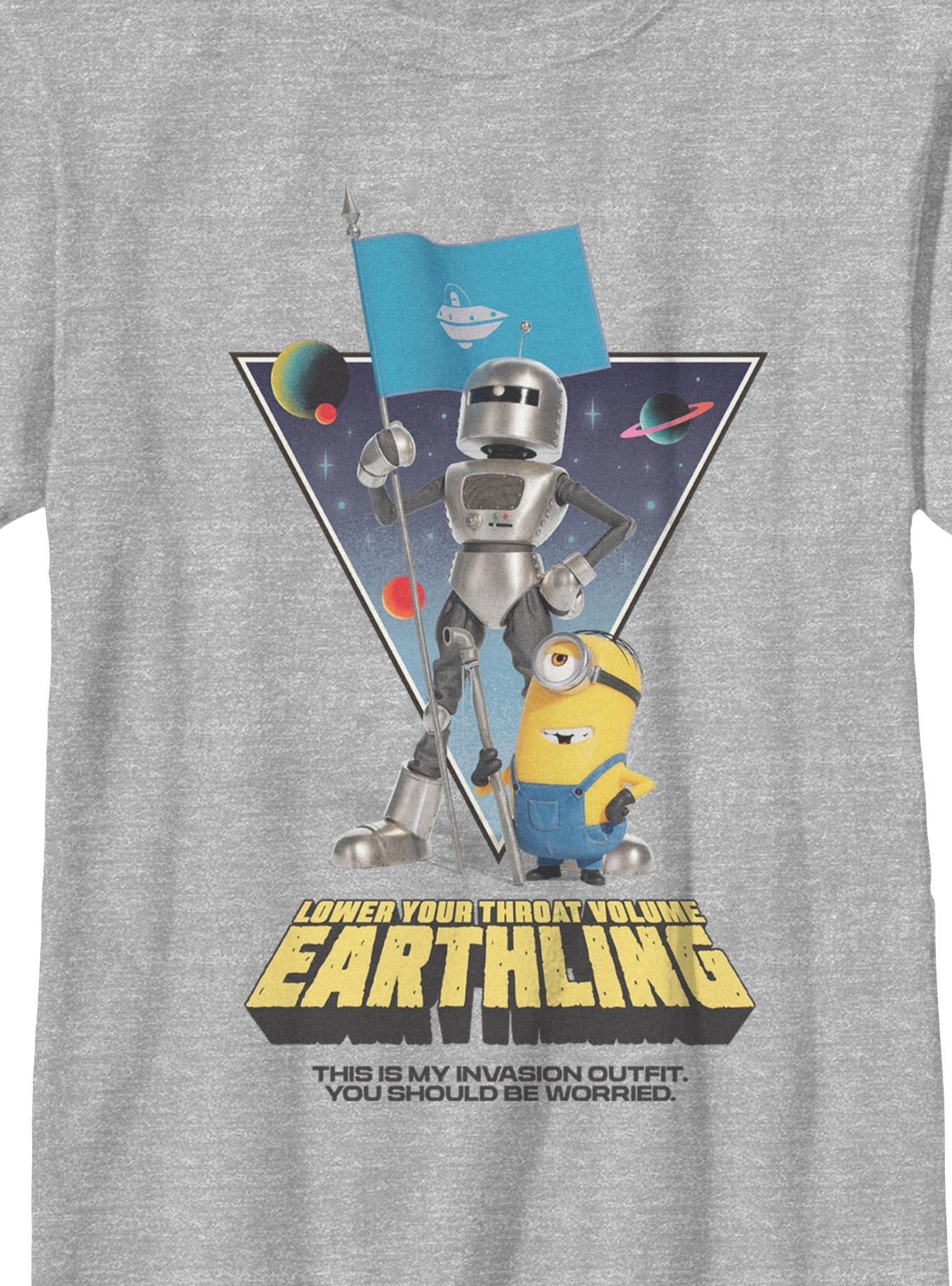 Minions Lower Your Throat Volume Earthling Youth T-Shirt