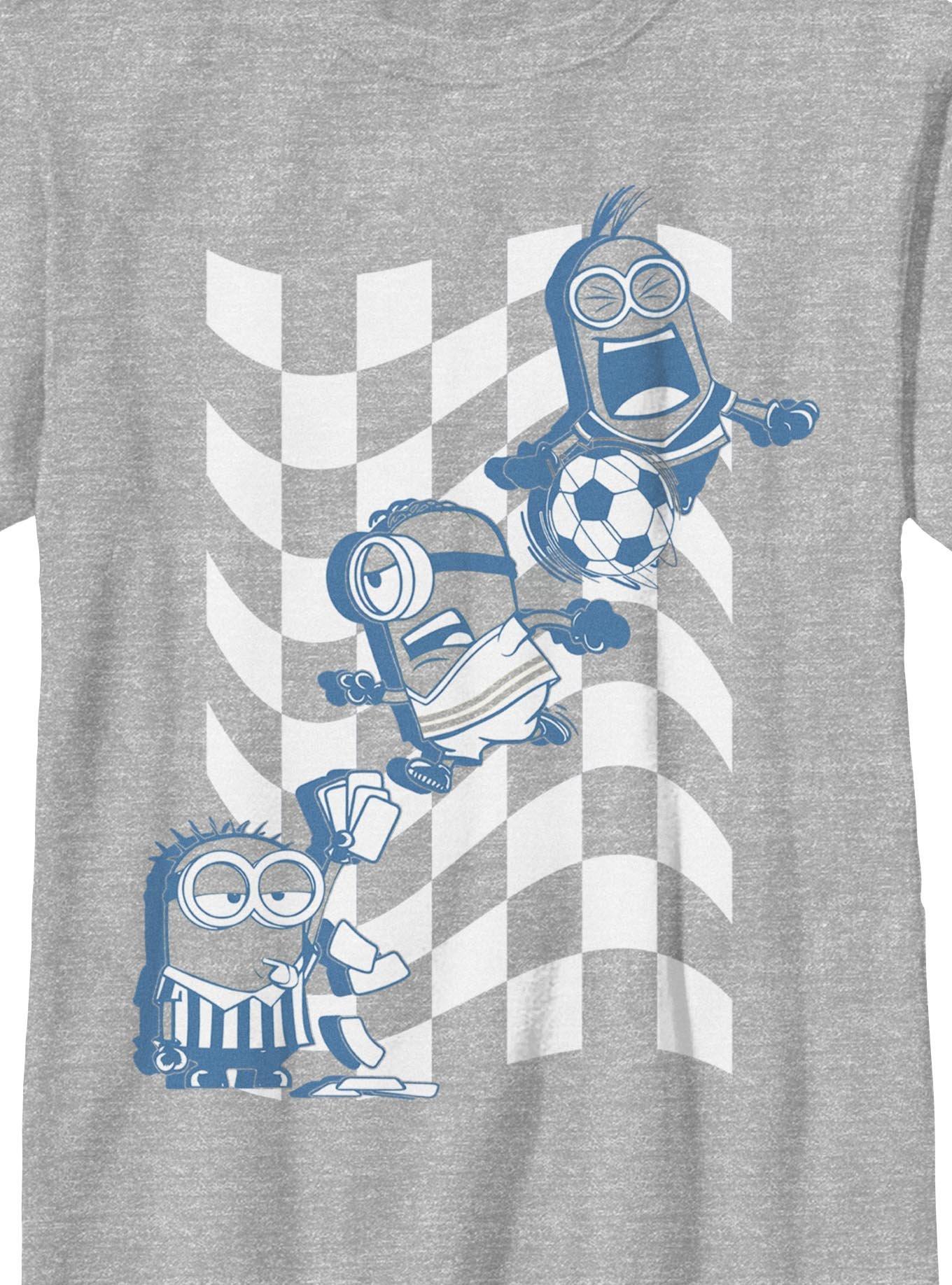 Minions Checkers Soccer Youth T-Shirt, , hi-res