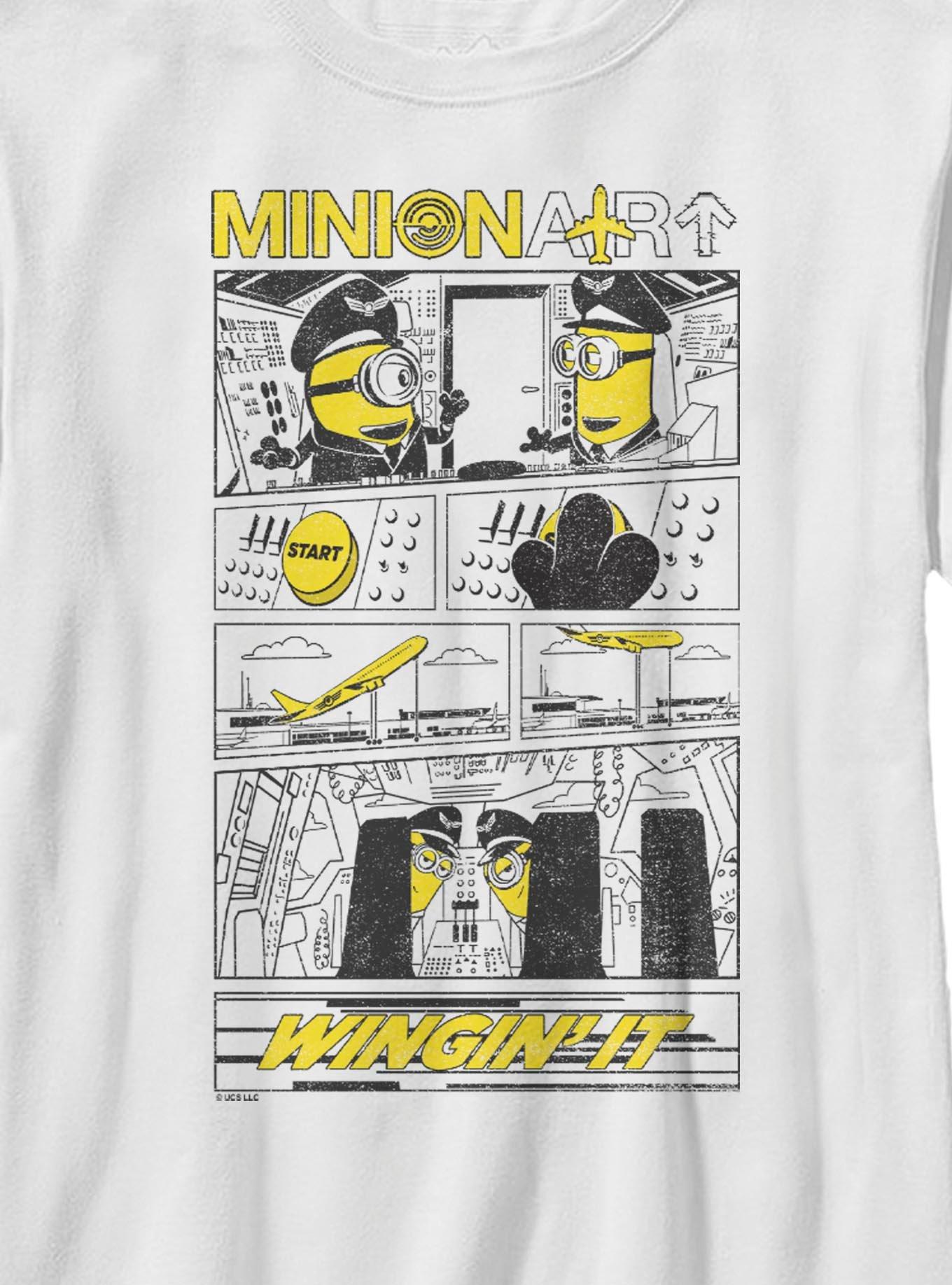 Minions Minion Air Winging It Comic Youth T-Shirt, , hi-res