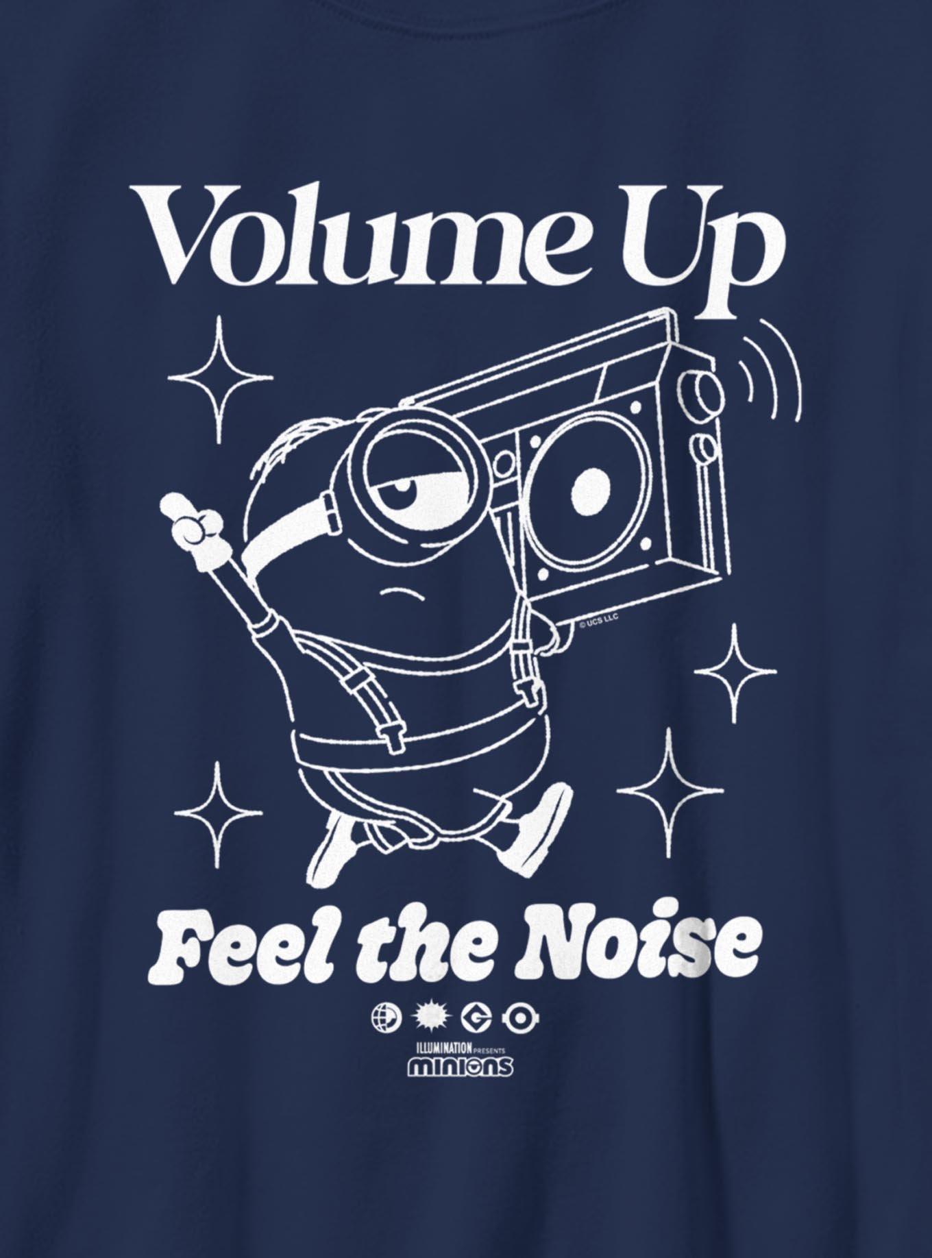 Minions Volume Up Feel The Noise Youth T-Shirt, , hi-res