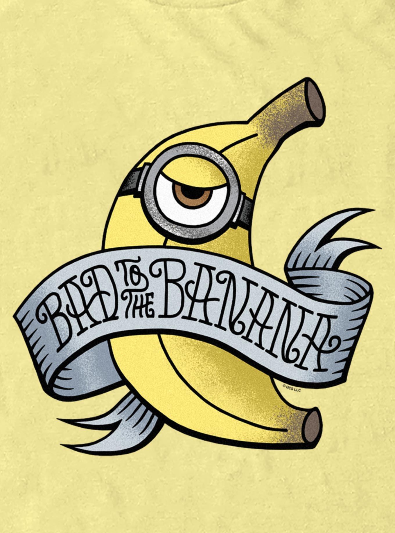 Minions Bad To The Banana Tattoo Style T-Shirt