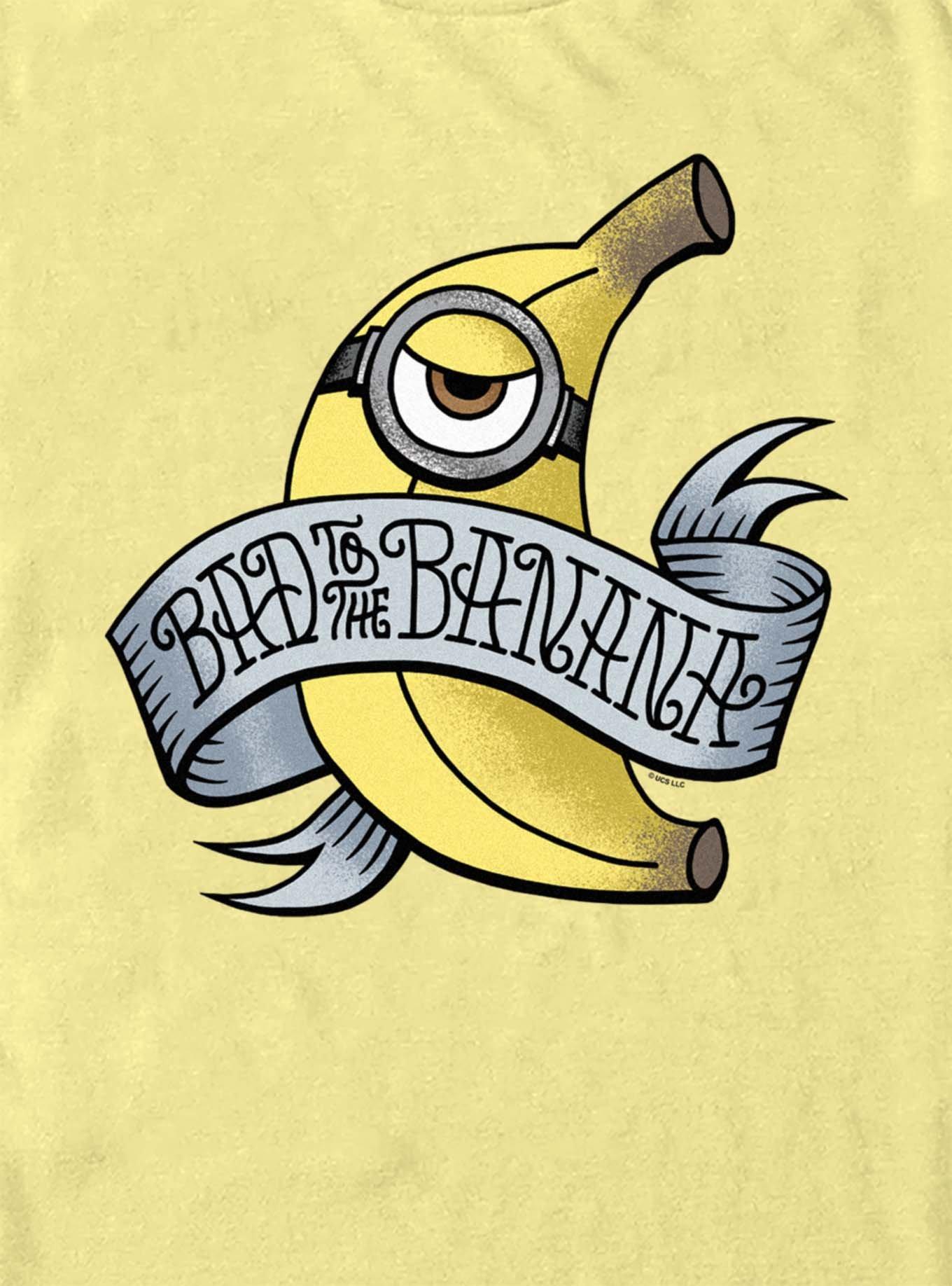 Minions Bad To The Banana Tattoo Style Garment-Dyed T-Shirt