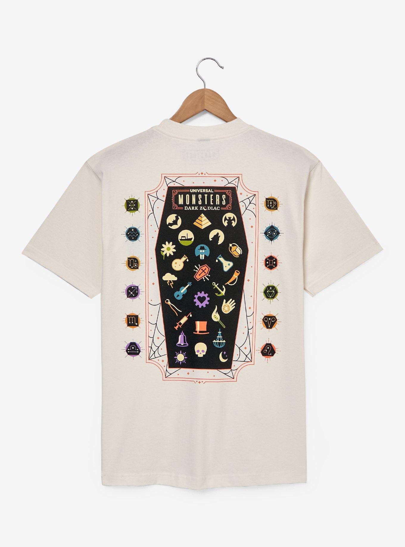 Universal Monsters Dark Zodiac Coffin Icons T-Shirt - BoxLunch Exclusive, , hi-res