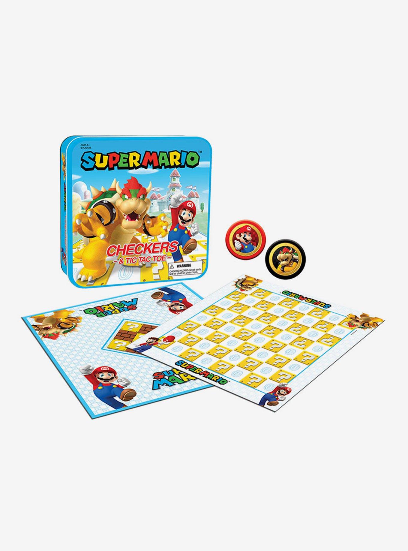 Nintendo Super Mario Bros. Bowser & Mario Checkers & Tic Tac Toe Set, , hi-res