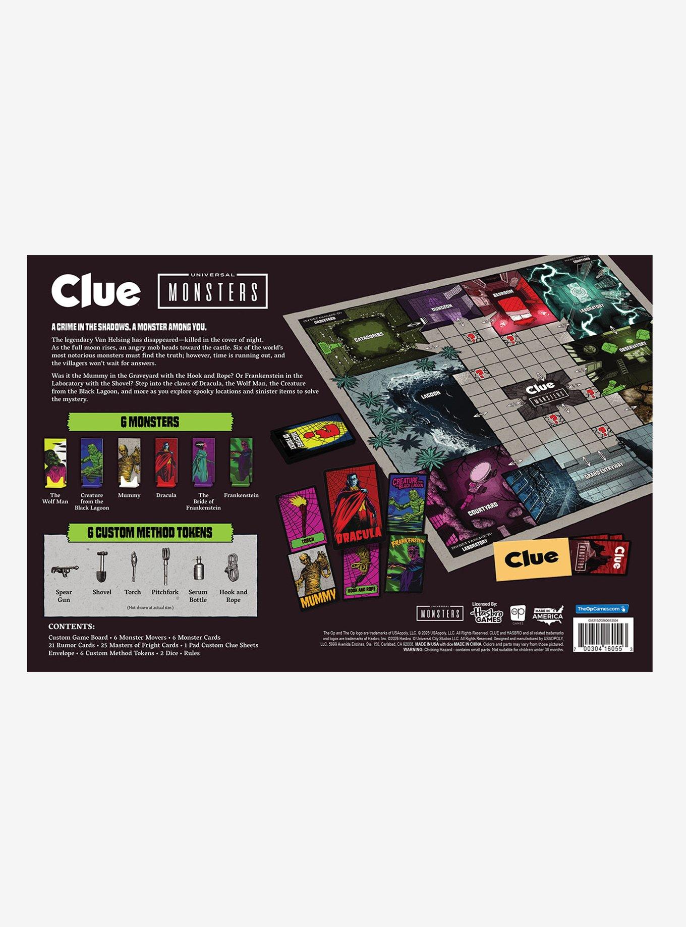 Universal Monsters Clue Game