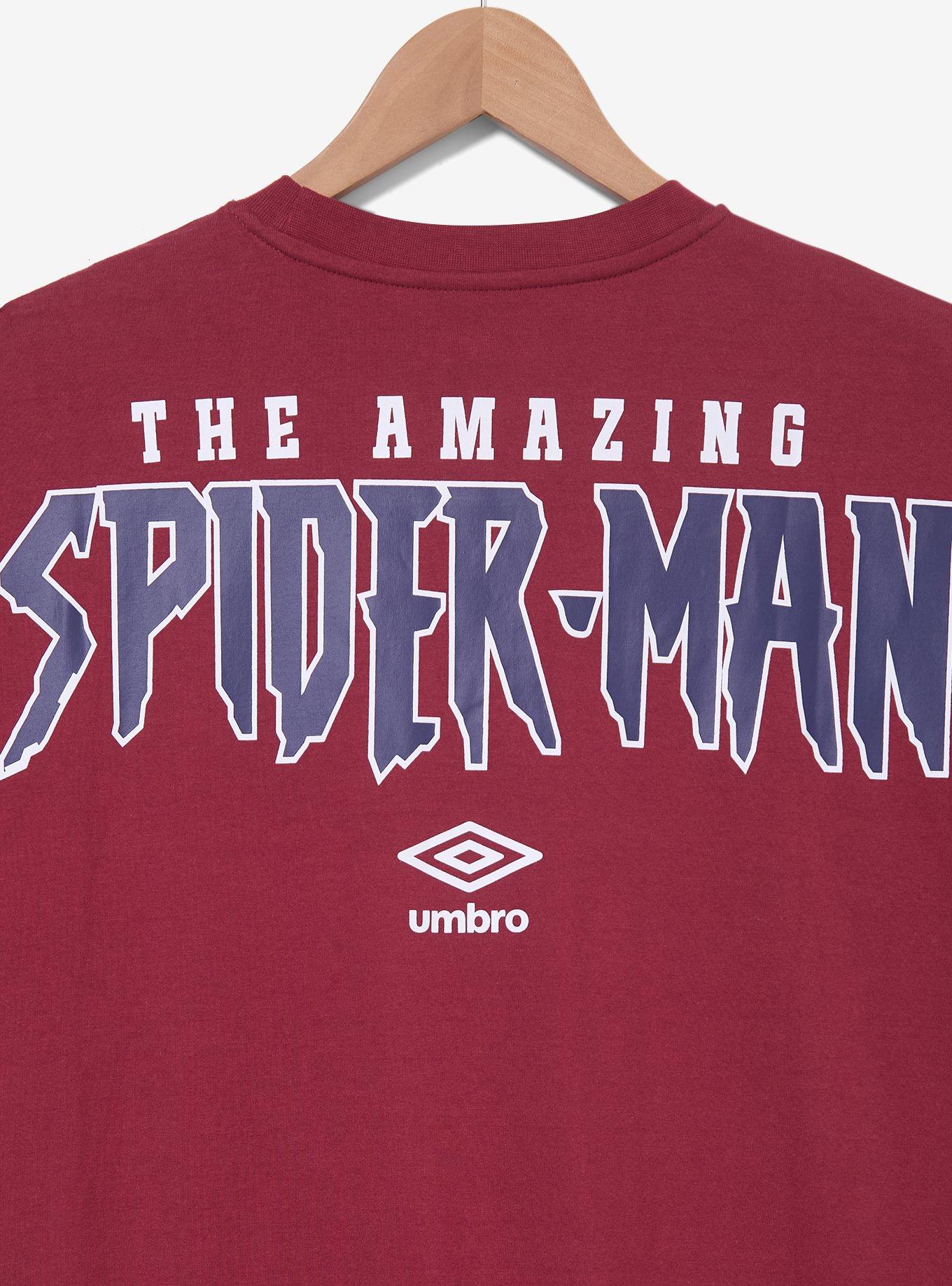 Marvel Spider-Man x Umbro Boxy Fit T-Shirt &mdash; BoxLunch Exclusive, RED, alternate - view 6