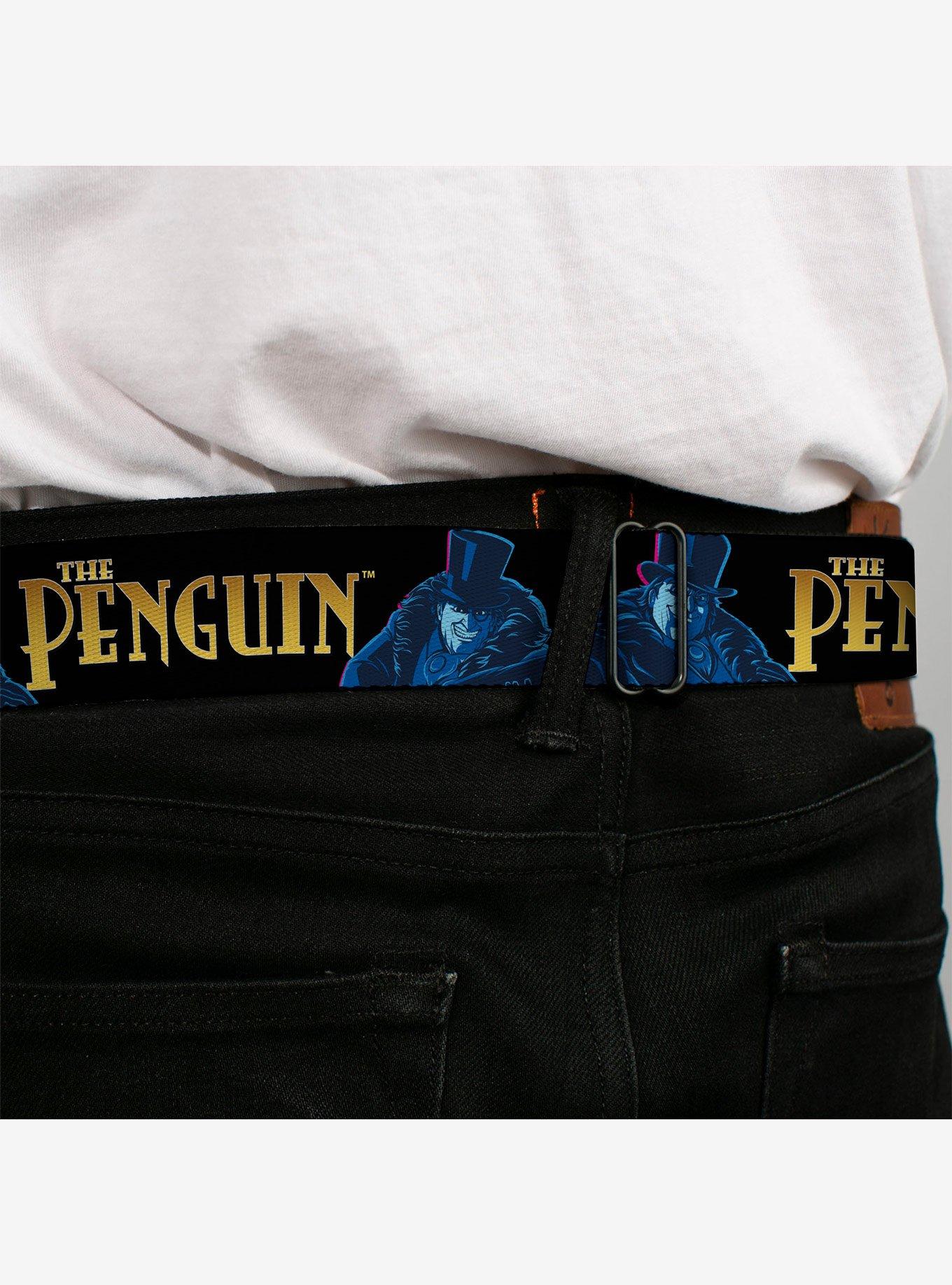 DC Comics Batman Villain the Penguin Poses and Title Logo Youth Seatbelt Buckle Belt, , alternate - view 4