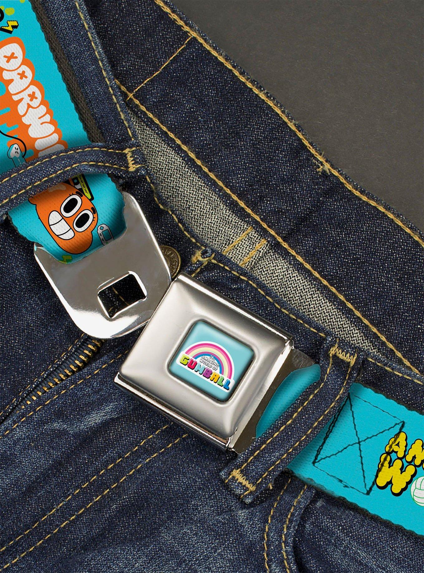 The Amazing World Gumball and Darwin Icons Youth Youth Seatbelt Buckle Belt, , hi-res