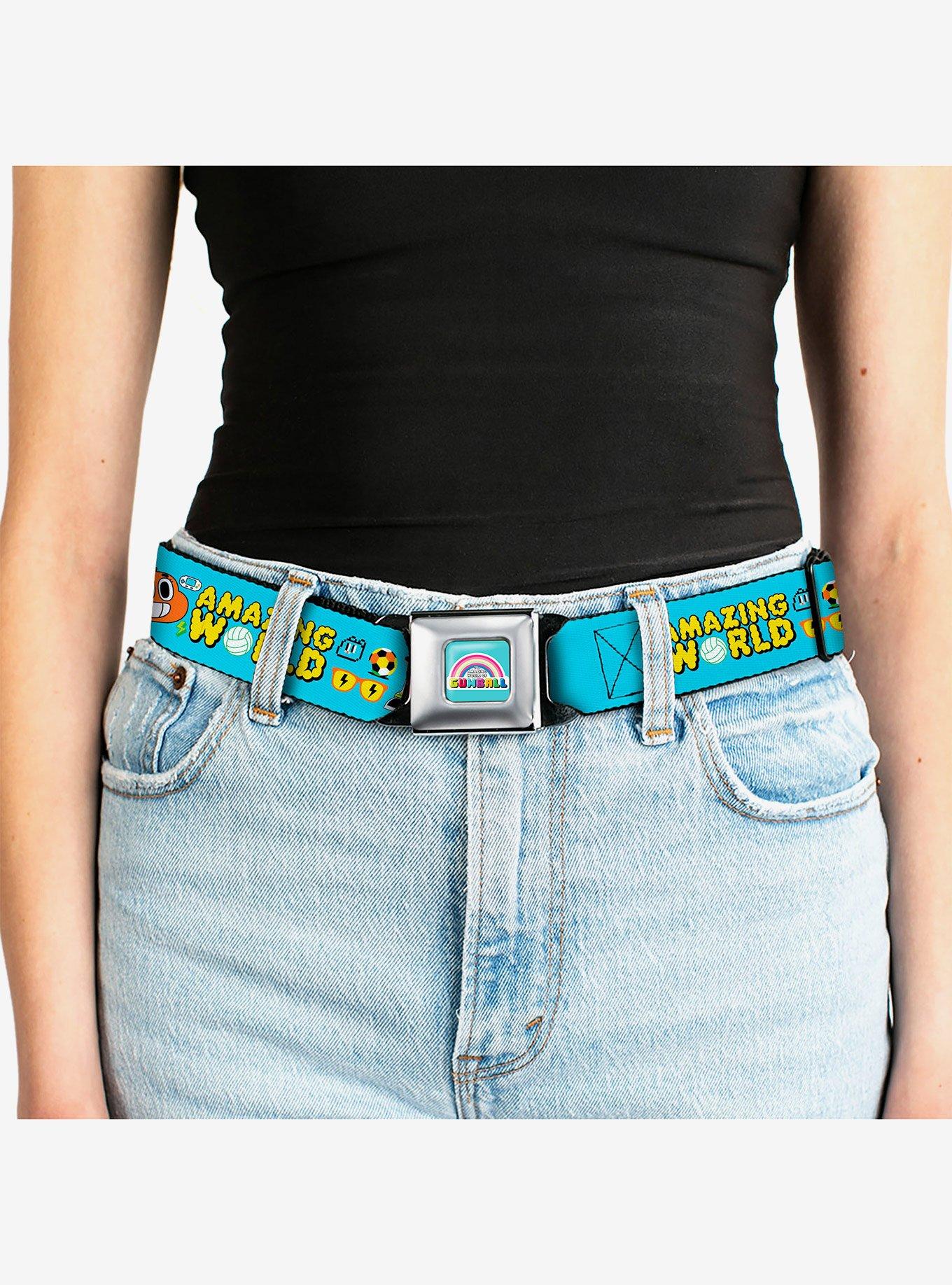 The Amazing World Gumball and Darwin Icons Youth Youth Seatbelt Buckle Belt, , alternate - view 5