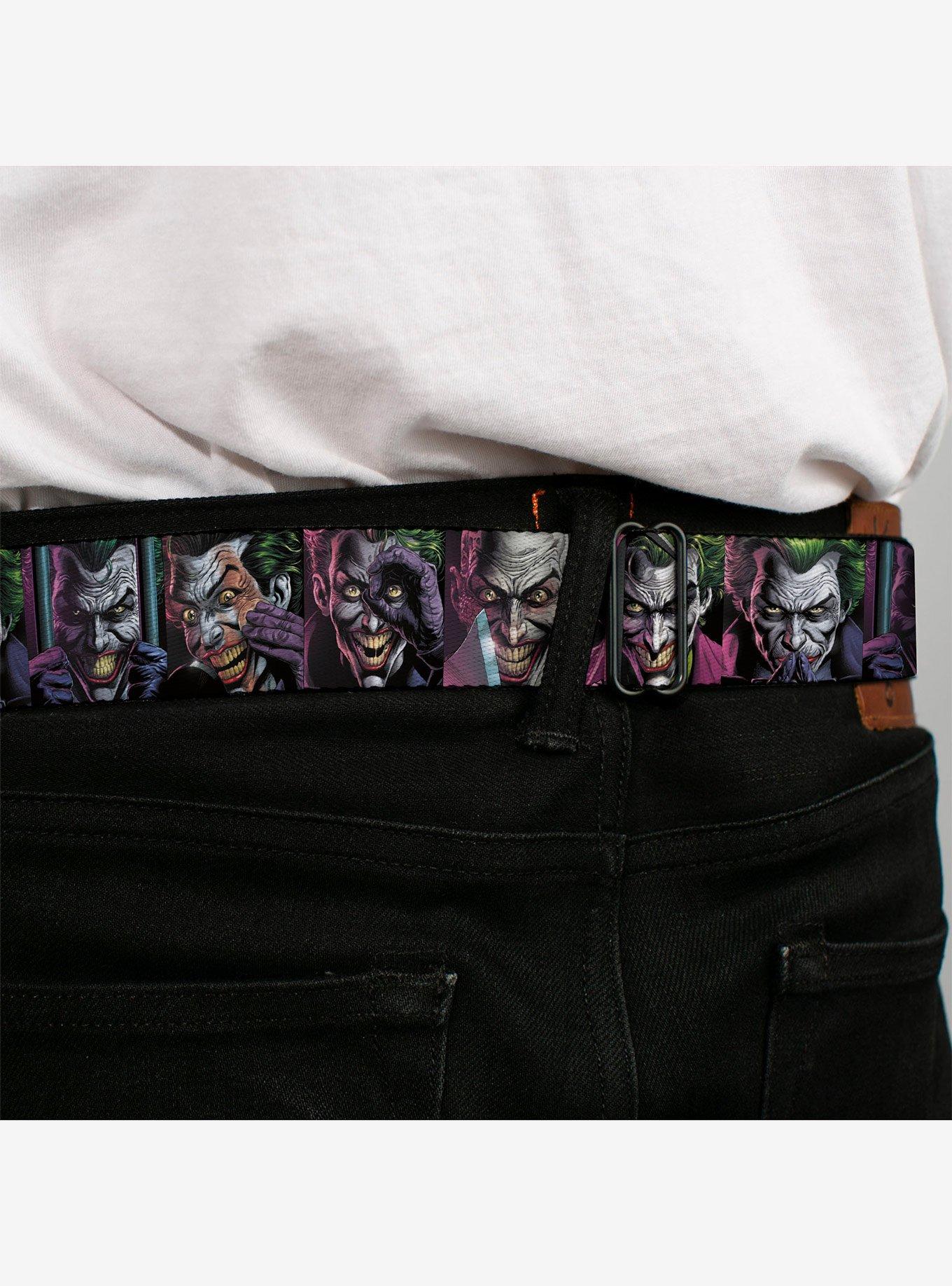 DC Comics Joker Comic Book Cover Face Blocks Youth Seatbelt Buckle Belt, , alternate - view 4