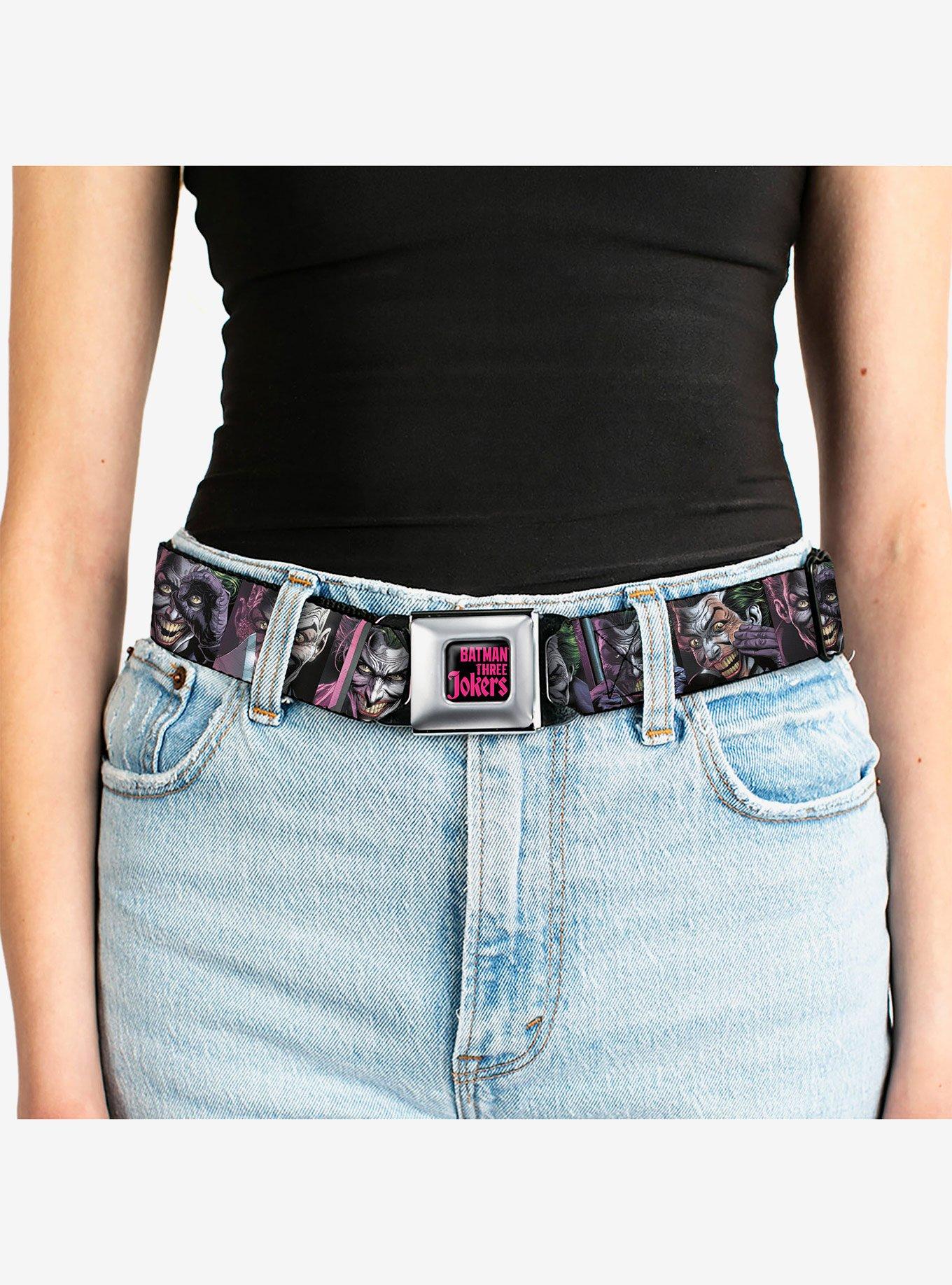 DC Comics Joker Comic Book Cover Face Blocks Youth Seatbelt Buckle Belt, , alternate - view 5