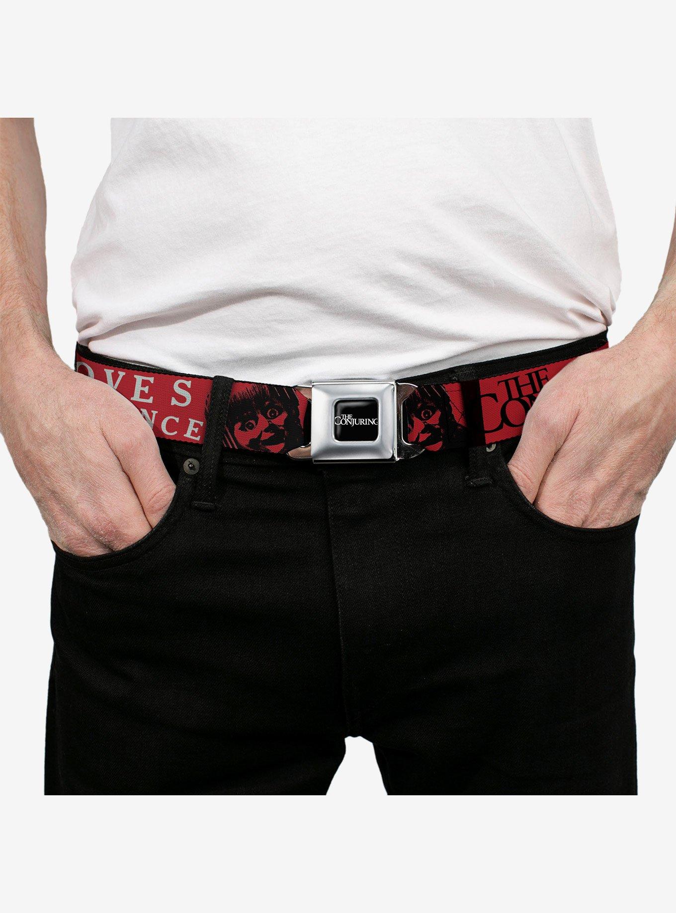 The Conjuring Evil Loves Innocence Annabelle Youth Seatbelt Buckle Belt, , alternate - view 3
