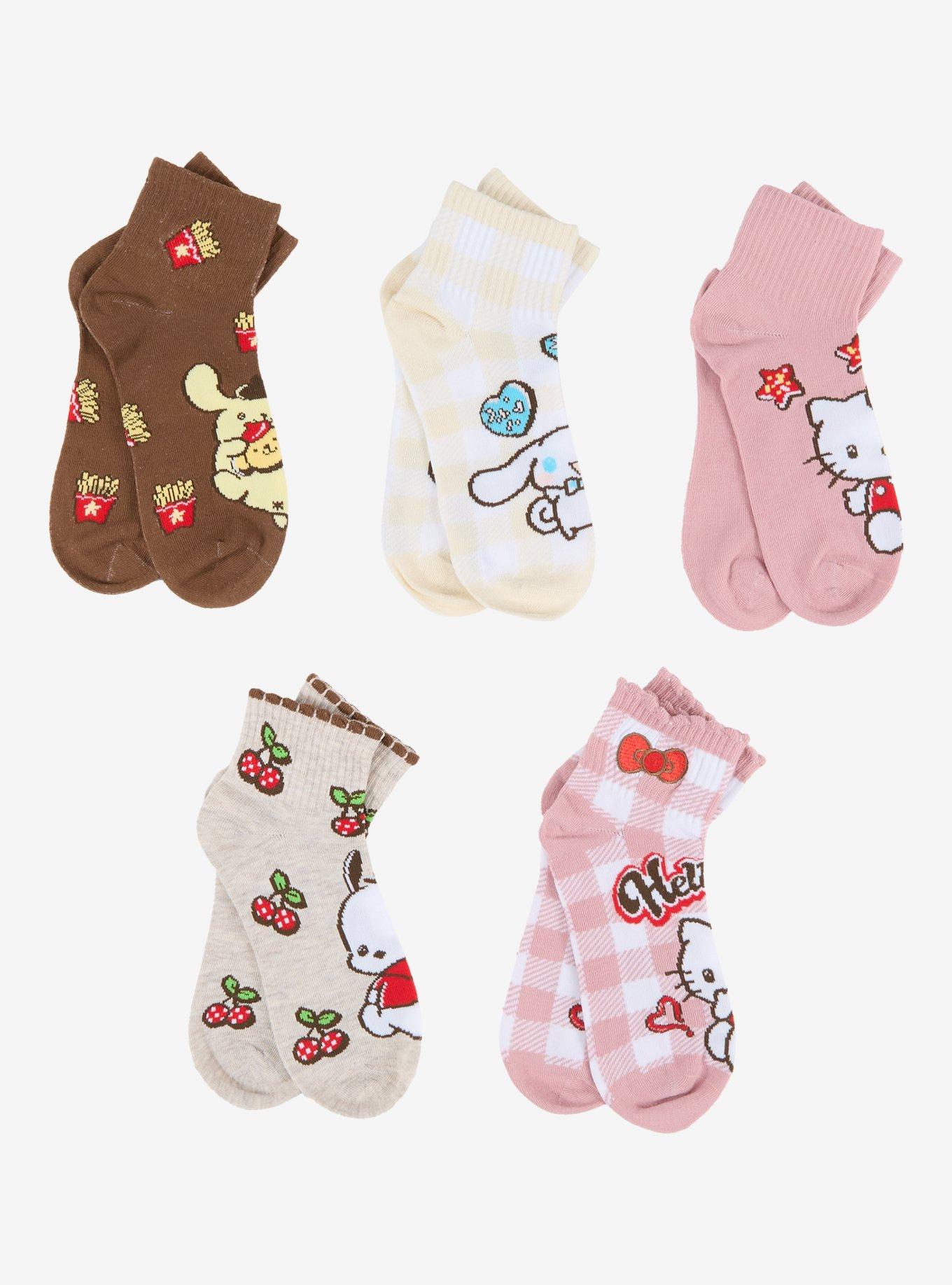 Hello Kitty And Friends Snacks Ankle Socks 5 Pair, , hi-res