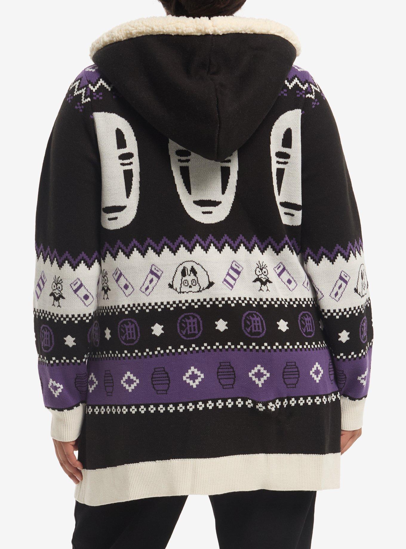 Studio Ghibli&reg; Spirited Away No-Face Sherpa Girls Cardigan Plus Size, MULTI, alternate - view 2